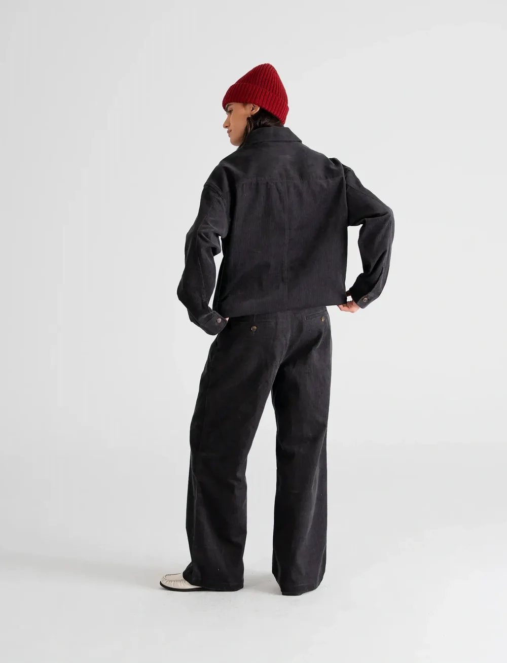 Prohibited - Ranger Corduroy Pants - loose jeans - dark grey - 0