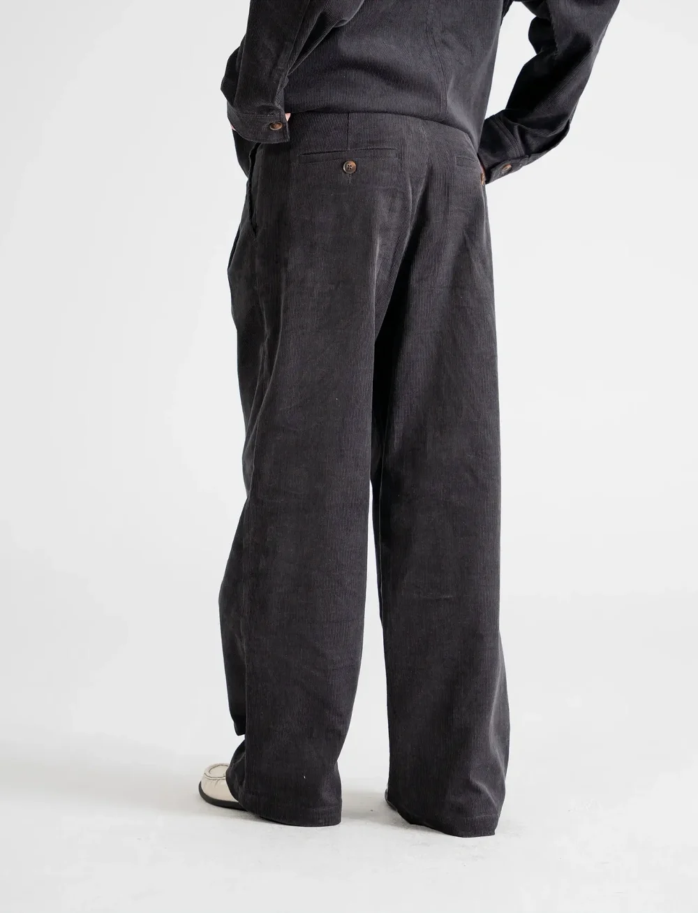 Prohibited - Ranger Corduroy Pants - loose jeans - dark grey - 4