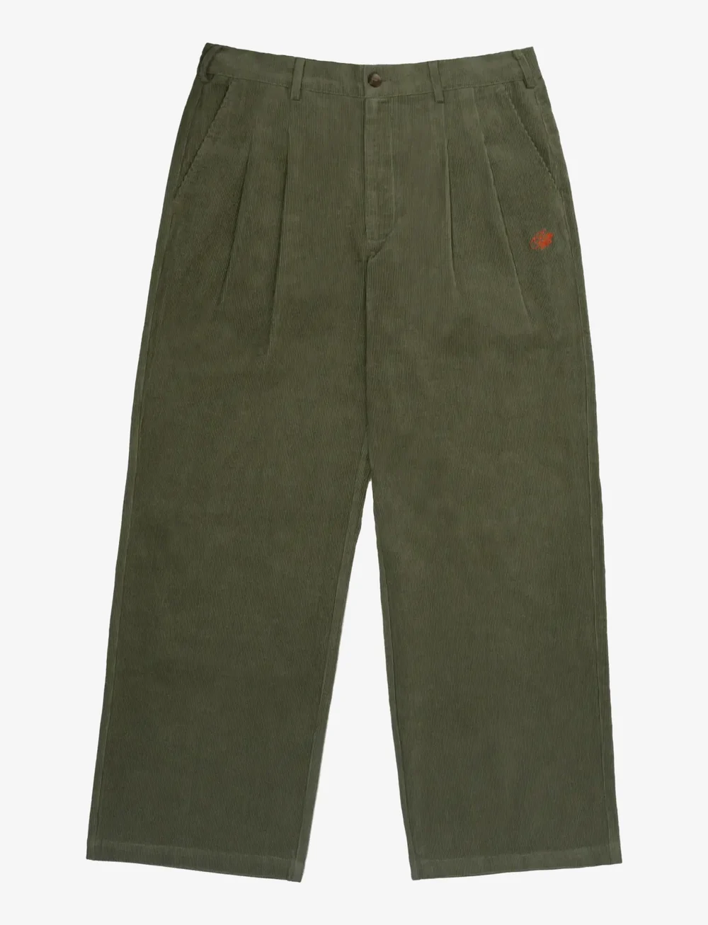 Prohibited - Ranger Corduroy Pants - loose jeans - green - 1