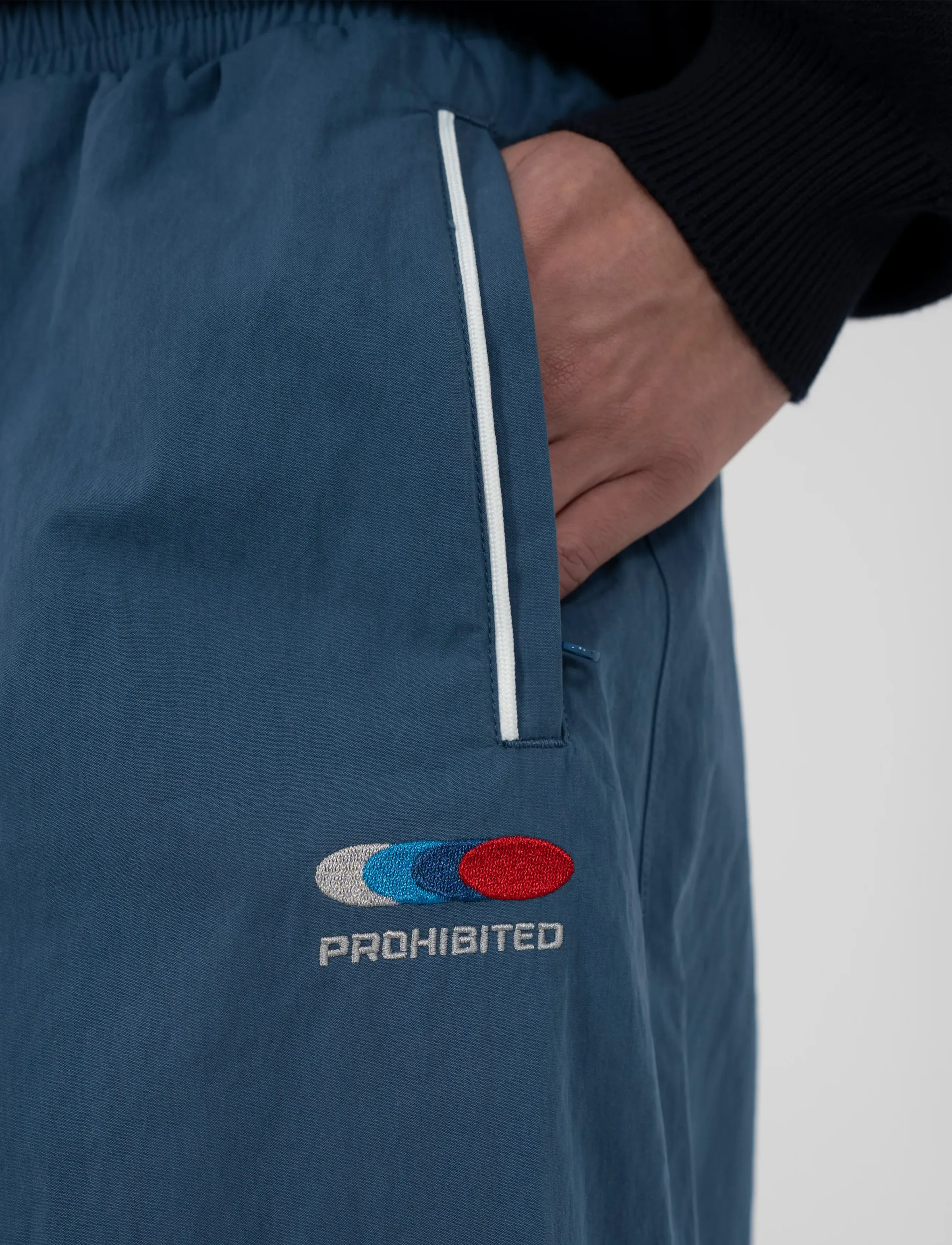 Prohibited Racer Trackpants Navy - Sweatpants - NAVY / blue