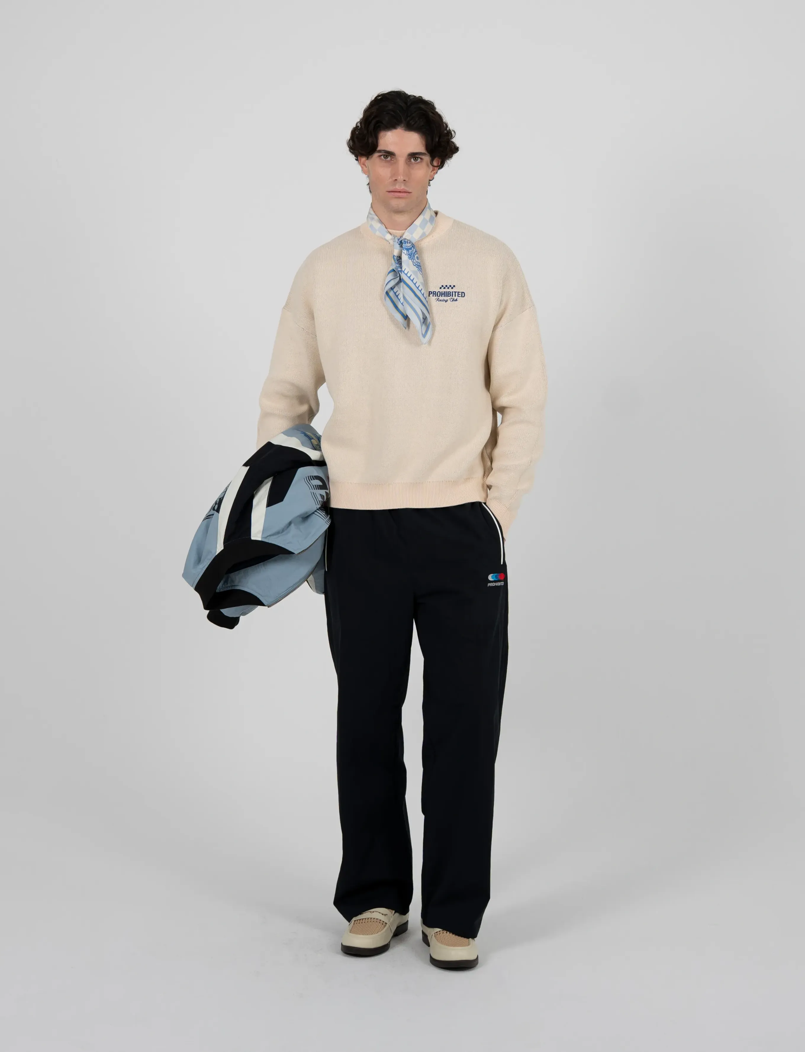 Prohibited Racer Trackpants Black, L, Black, Sport Pants > Sport Sweatpants, Herre