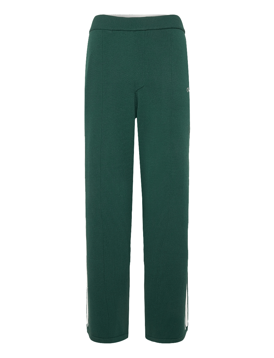 Prohibited - Varsity Knitted Trackpants - casual bukser - dark green - 1