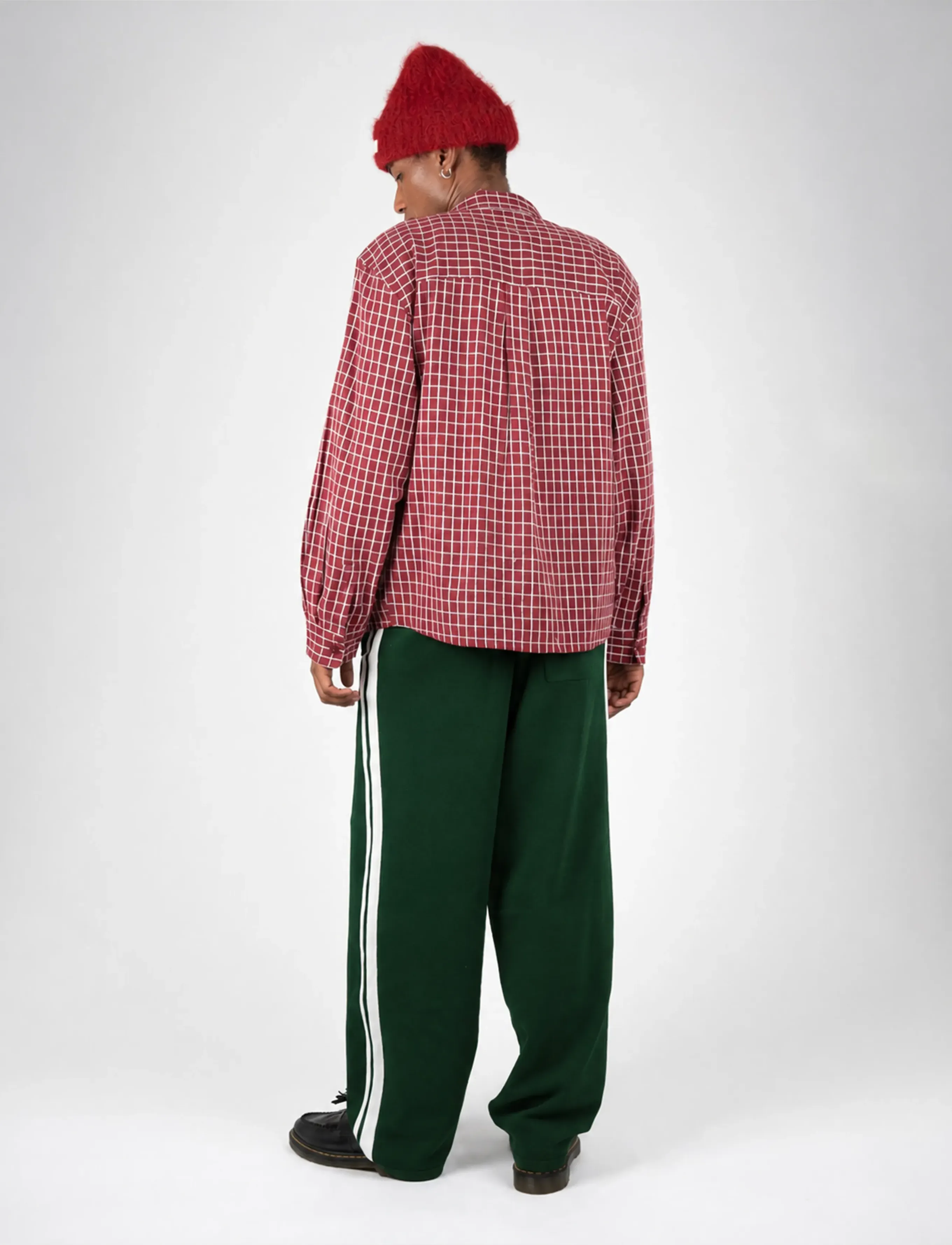 Prohibited - Varsity Knitted Trackpants - casual trousers - dark green - 4