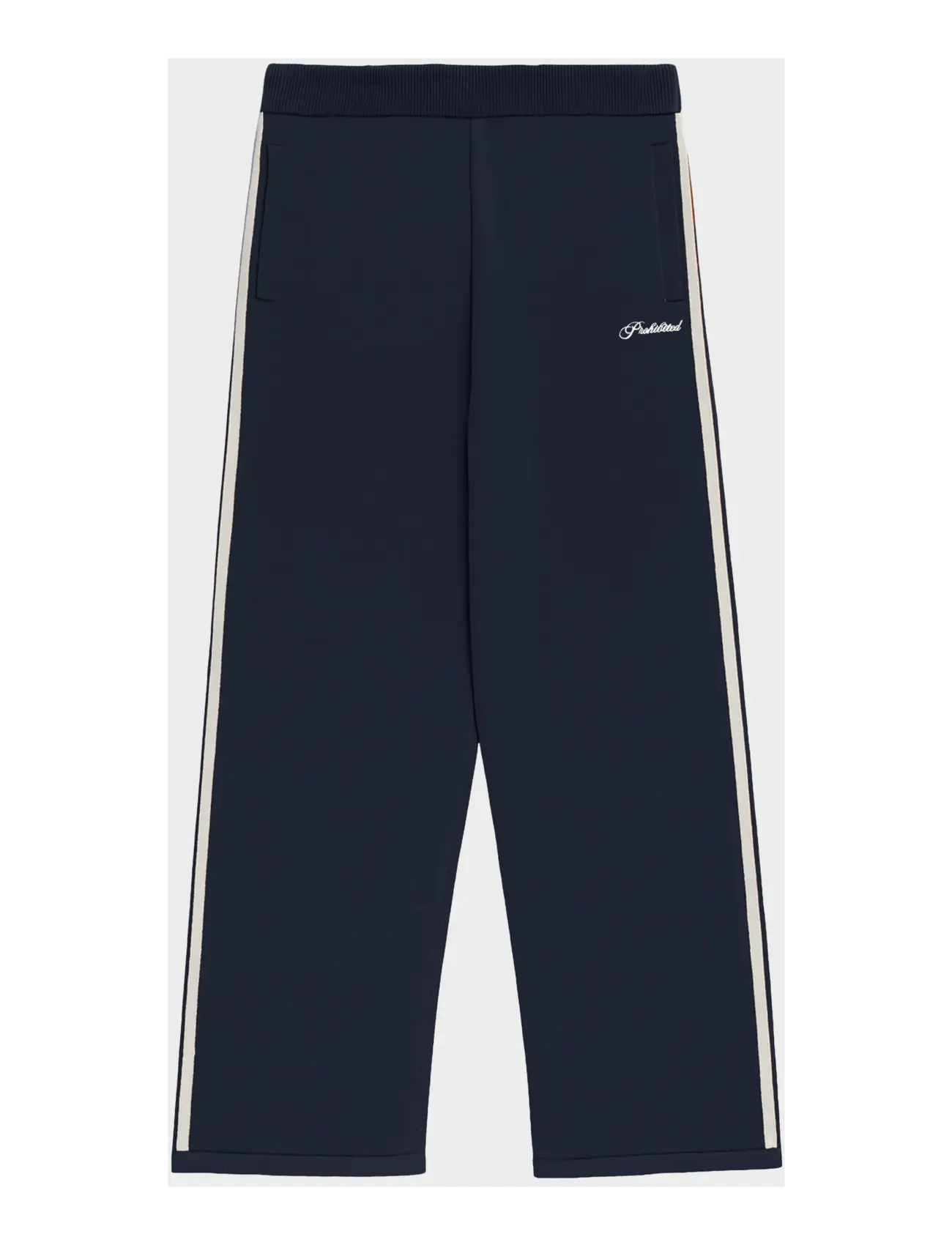 Prohibited - Varsity Knitted Trackpants - freizeithosen - navy - 1