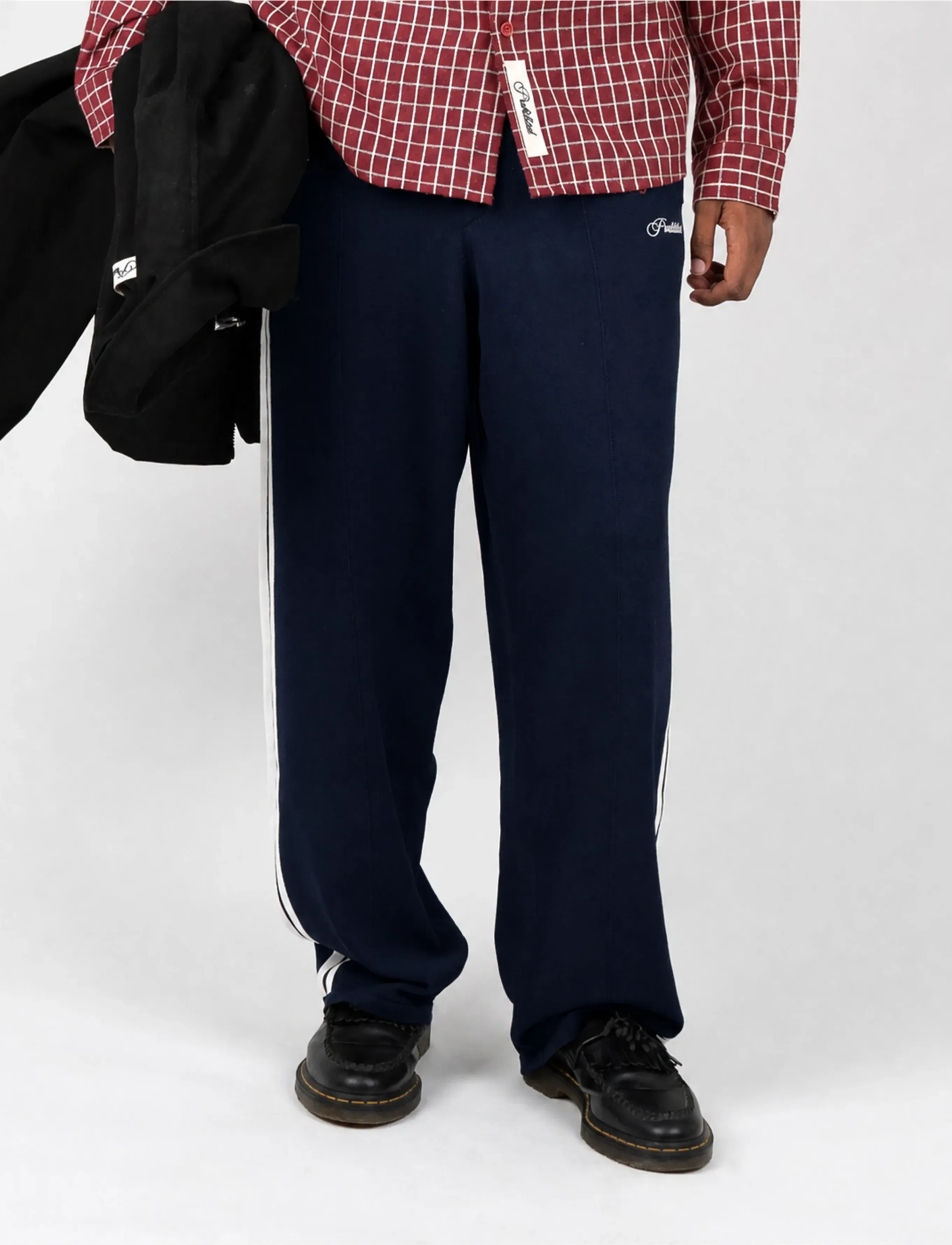 Prohibited Varsity Knitted Trackpants - Hosen - NAVY / navy