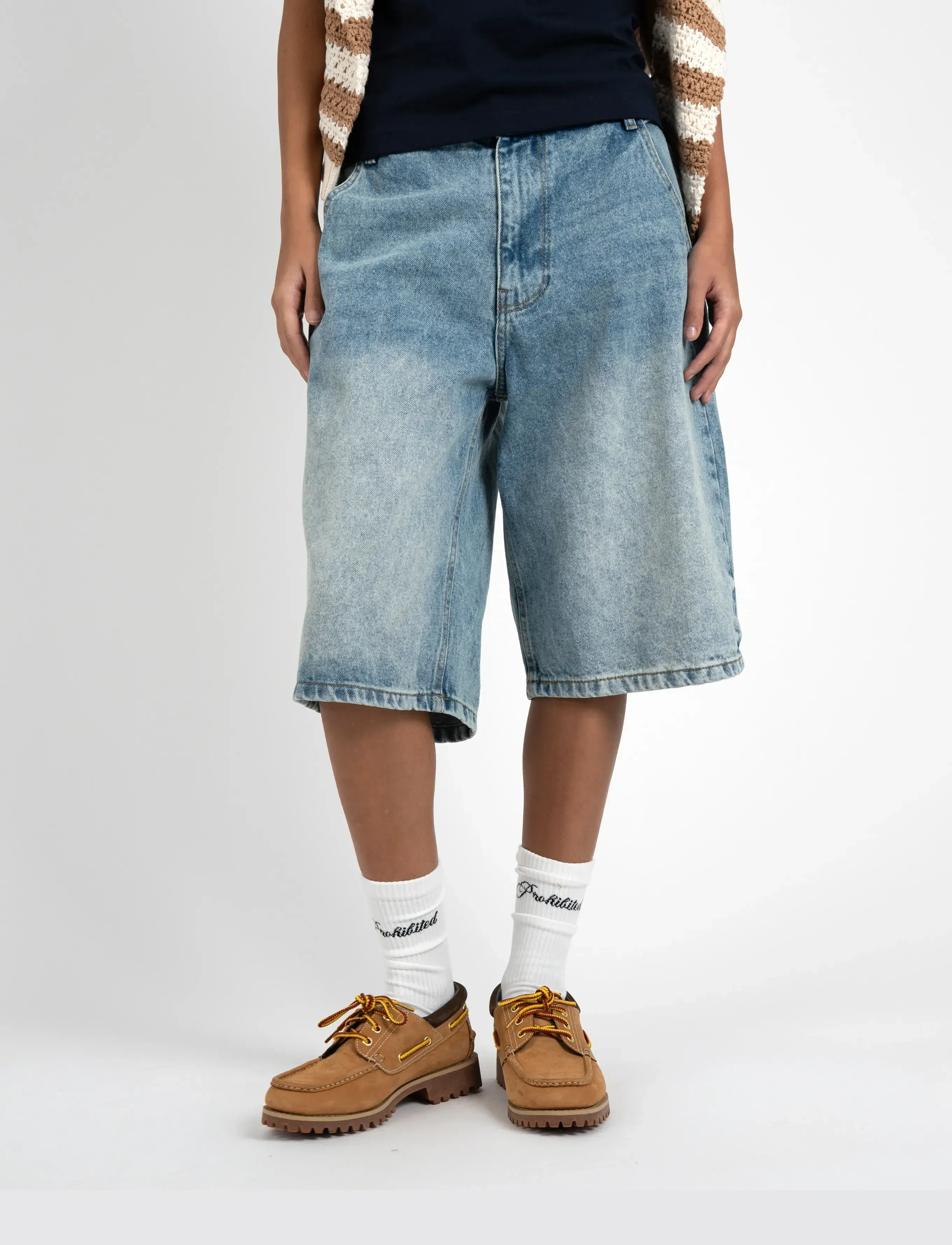 Prohibited Off Shore Jorts - Riided - LIGHT BLUE / blue