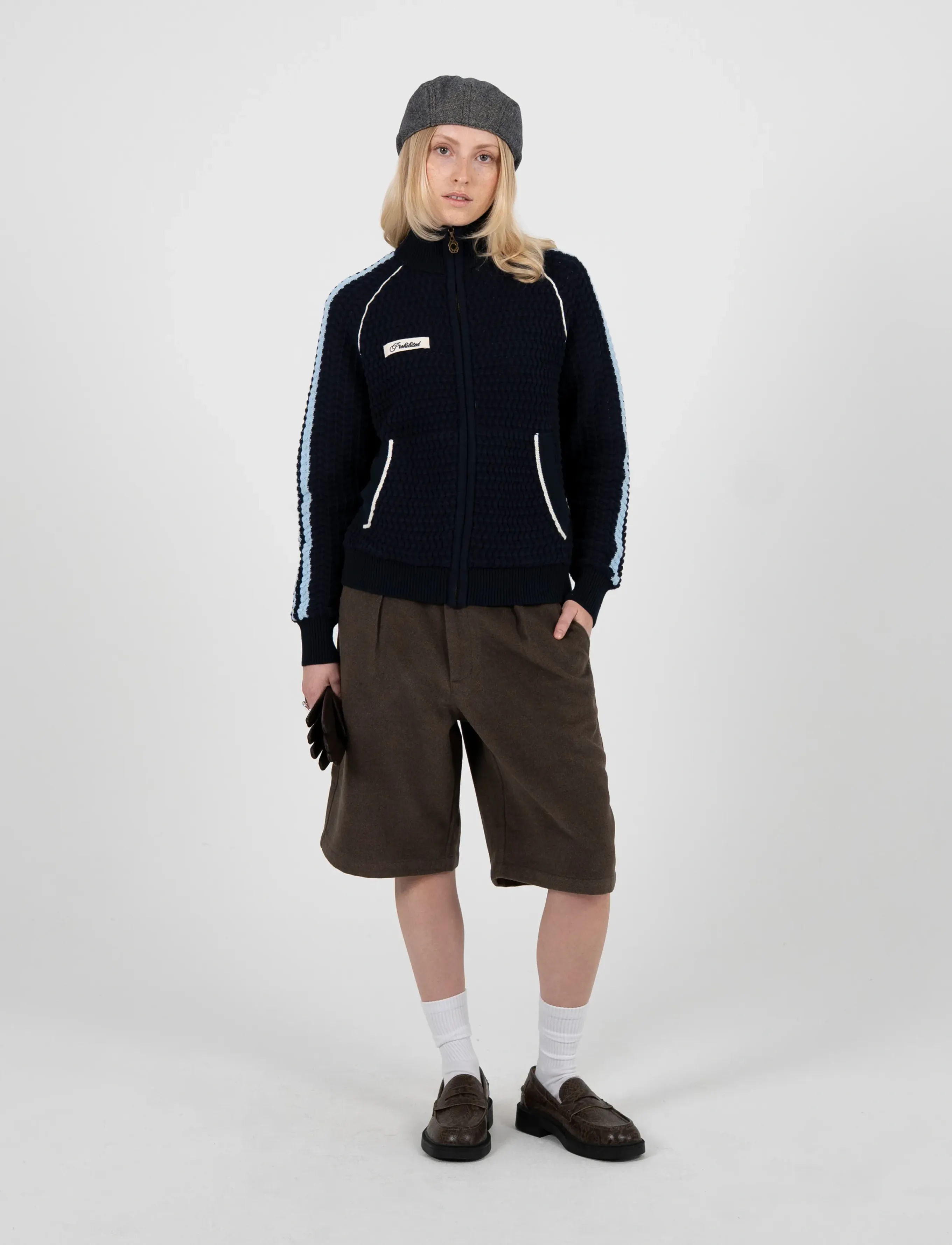 Prohibited - Podium Double Pleated Shorts Brown - lühikesed vabaajapüksid - brown - 5