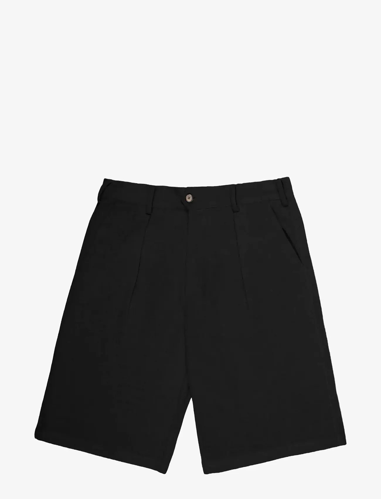 Prohibited - Podium Double Pleated Shorts Black - casual shorts - black - 1
