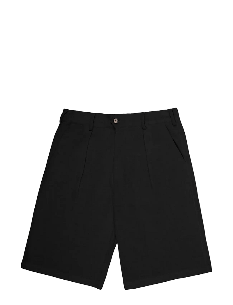 Prohibited - Podium Double Pleated Shorts Black - casual shorts - black - 1
