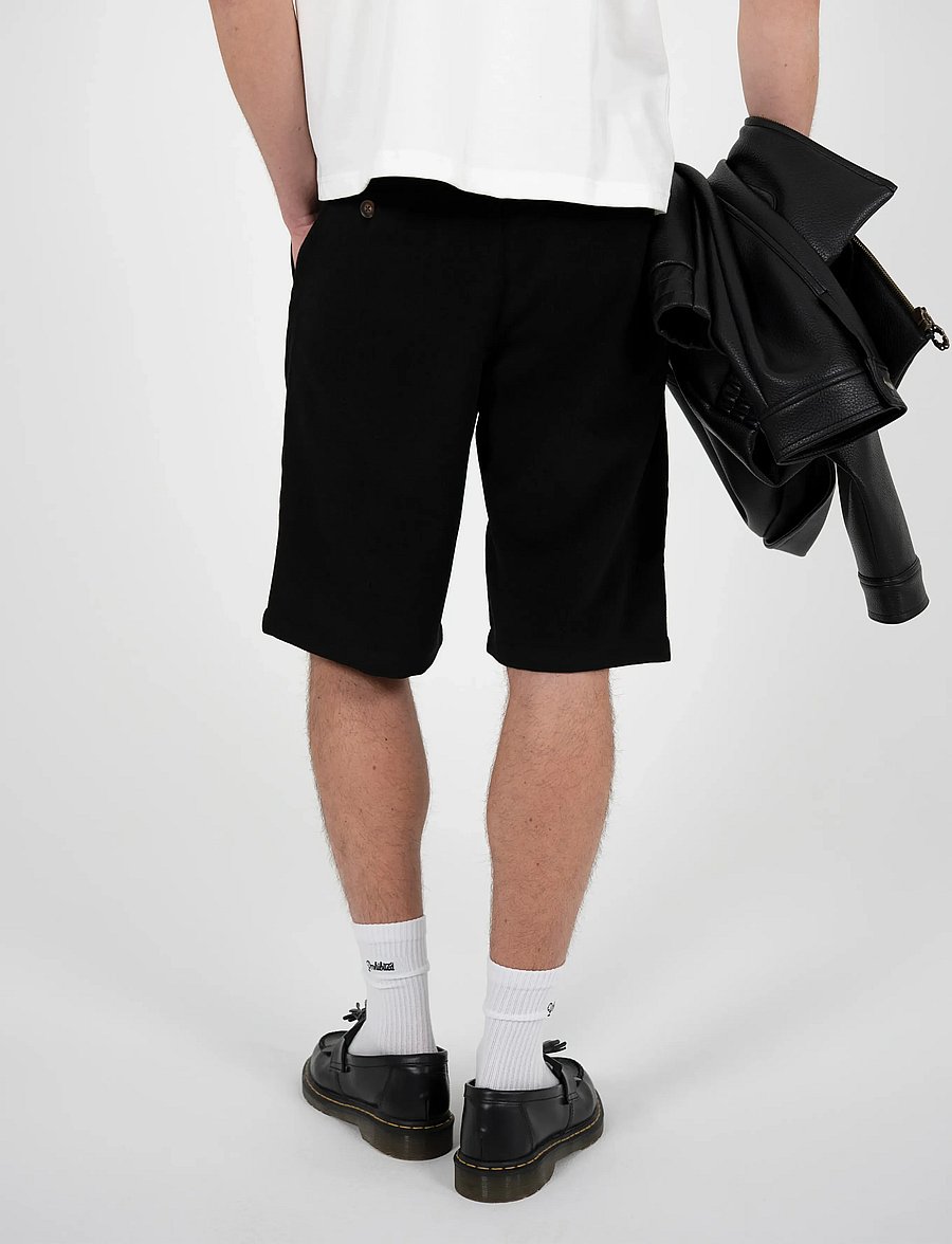 Prohibited - Podium Double Pleated Shorts Black - casual shorts - black - 4
