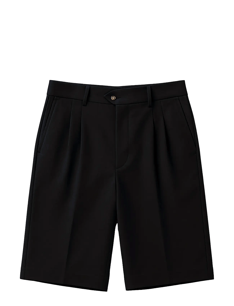 Prohibited - Newport Pleated Shorts - chinos shorts - black - 1