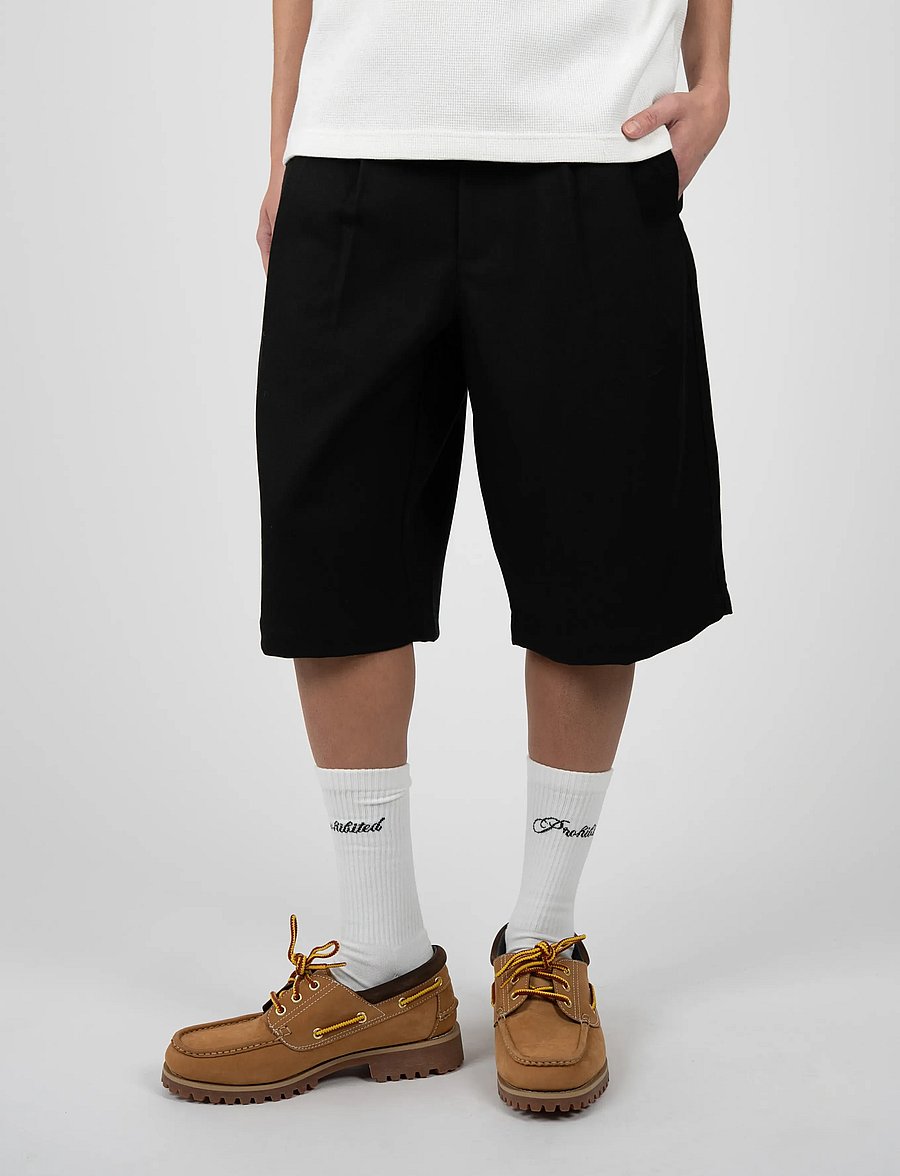 Prohibited - Newport Pleated Shorts - chinos shorts - black - 5