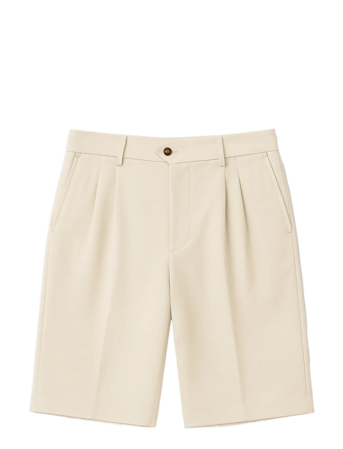 PROHIBITED Newport Pleated Shorts Cream - 38x65 - Herren