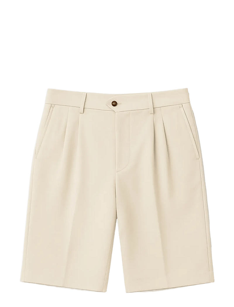 Prohibited - Newport Pleated Shorts - chinos shorts - cream - 1