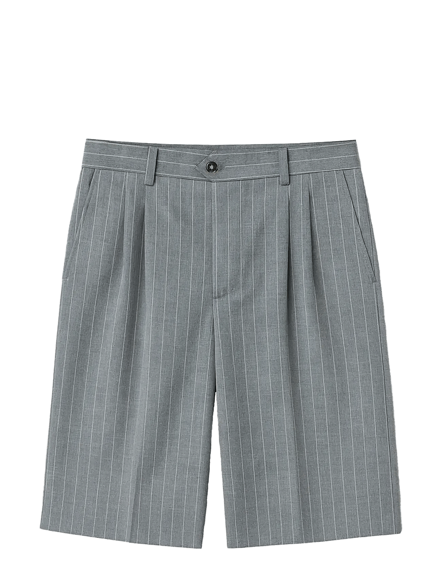 Prohibited - Newport Pleated Shorts - chinos shorts - grey - 1