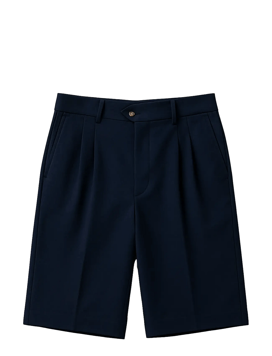 Prohibited - Newport Pleated Shorts - chinos shorts - navy - 1