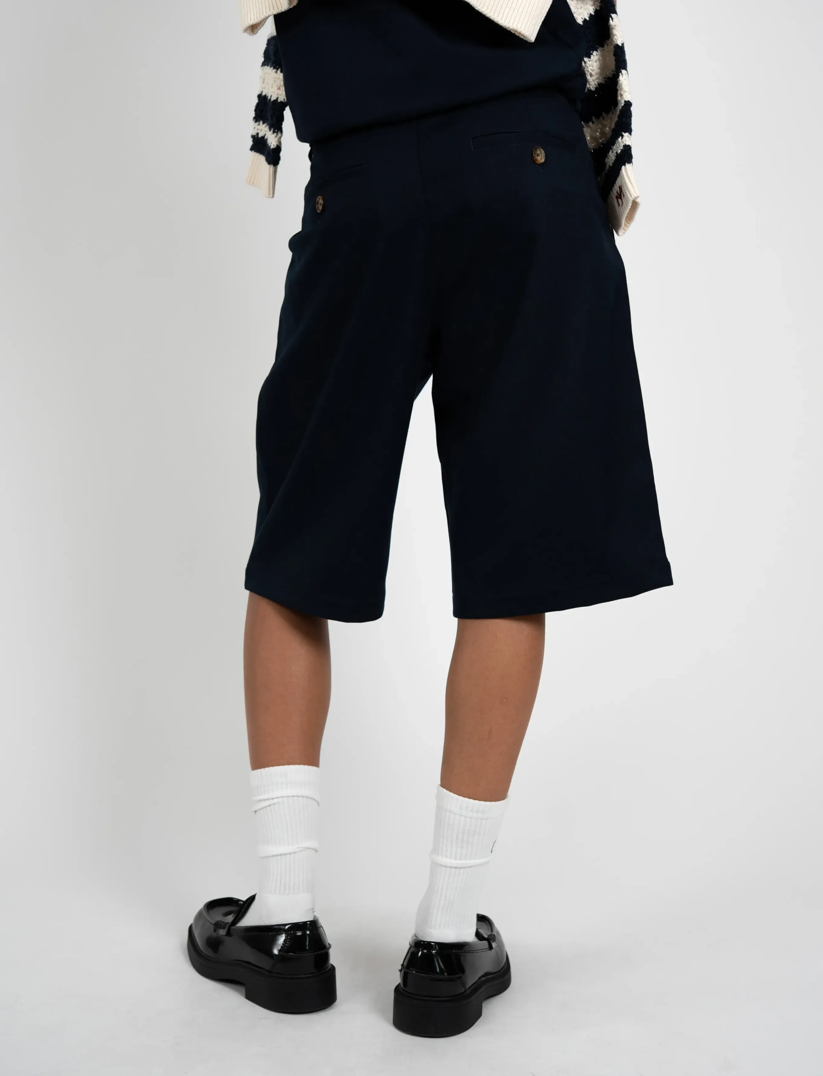 Prohibited Newport Pleated Shorts - Shorts - NAVY / navy