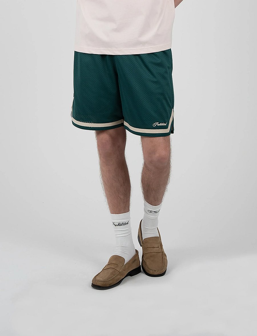 Prohibited - Mesh Basketball Shorts - træningsshorts - green - 2