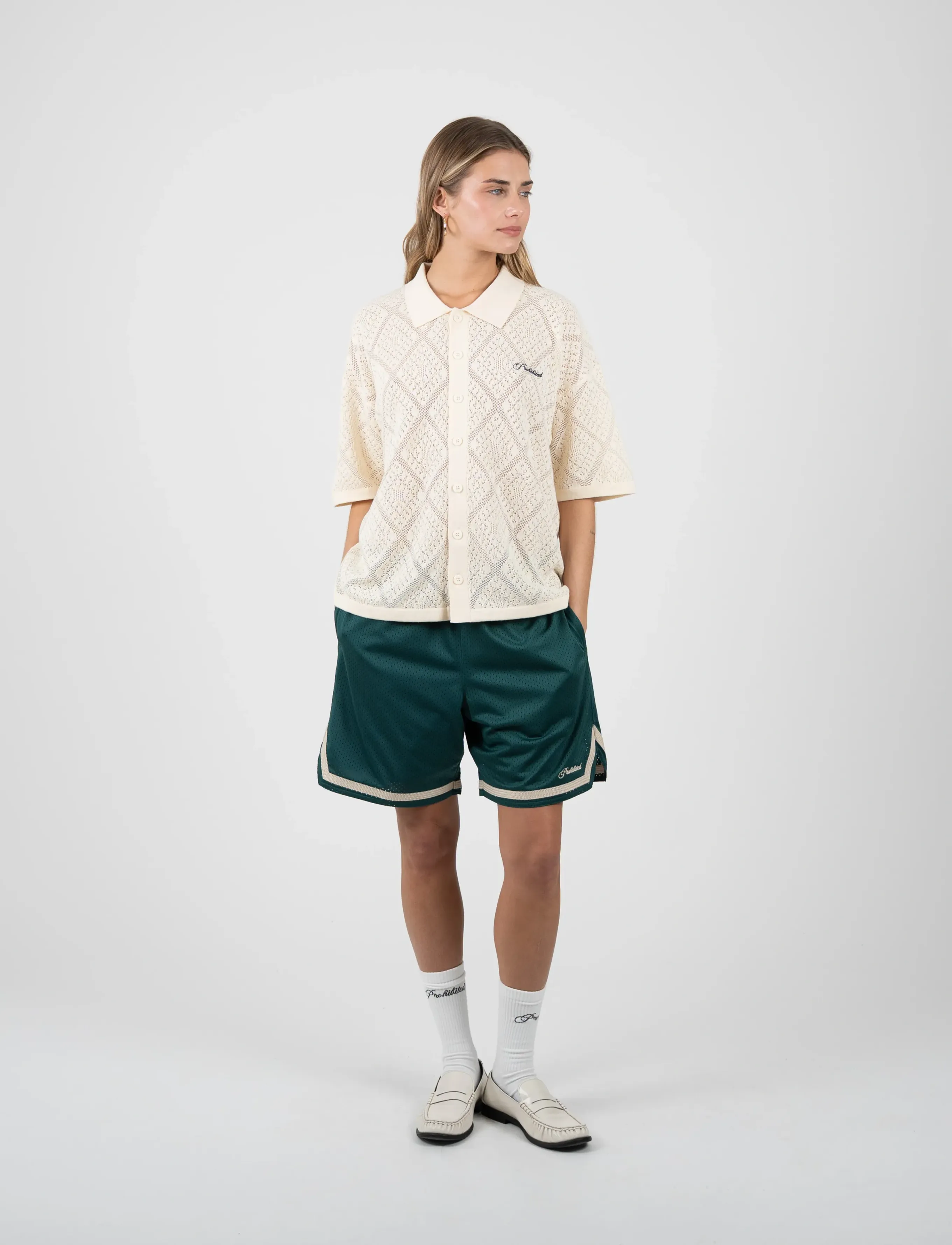 Prohibited - Mesh Basketball Shorts - træningsshorts - green - 4