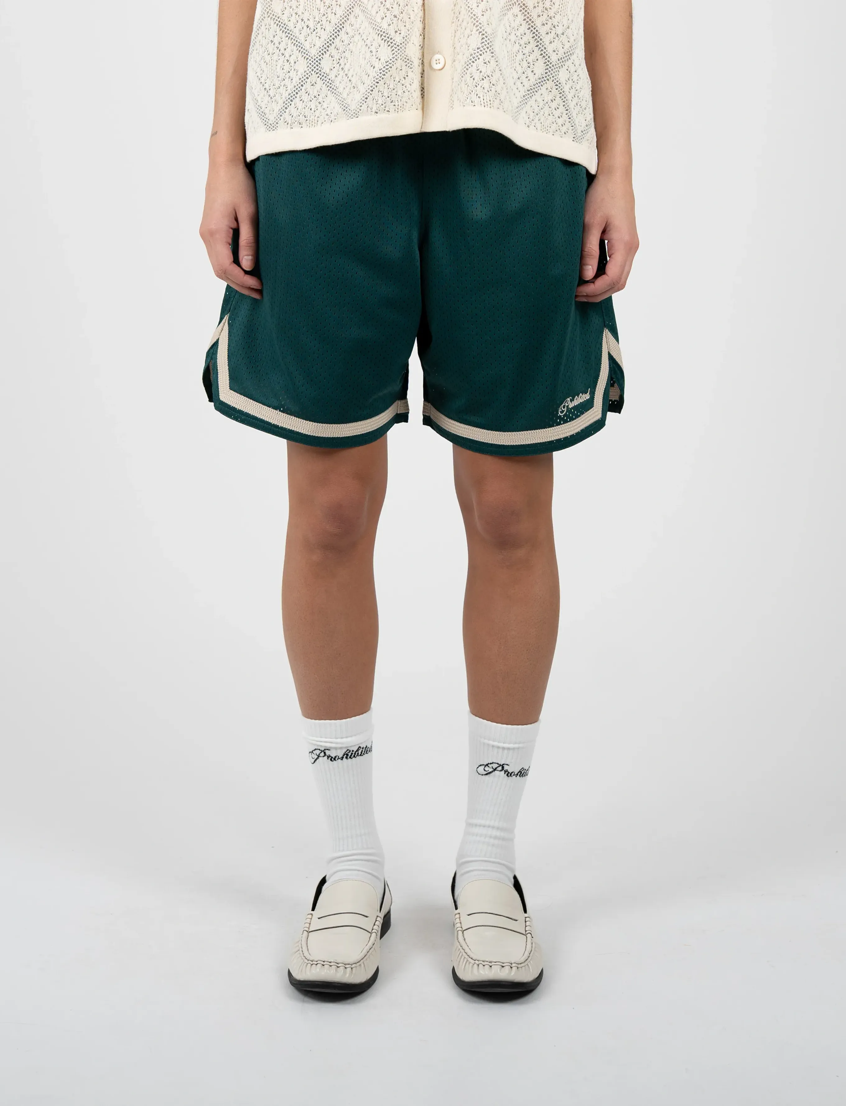 Prohibited - Mesh Basketball Shorts - træningsshorts - green - 5