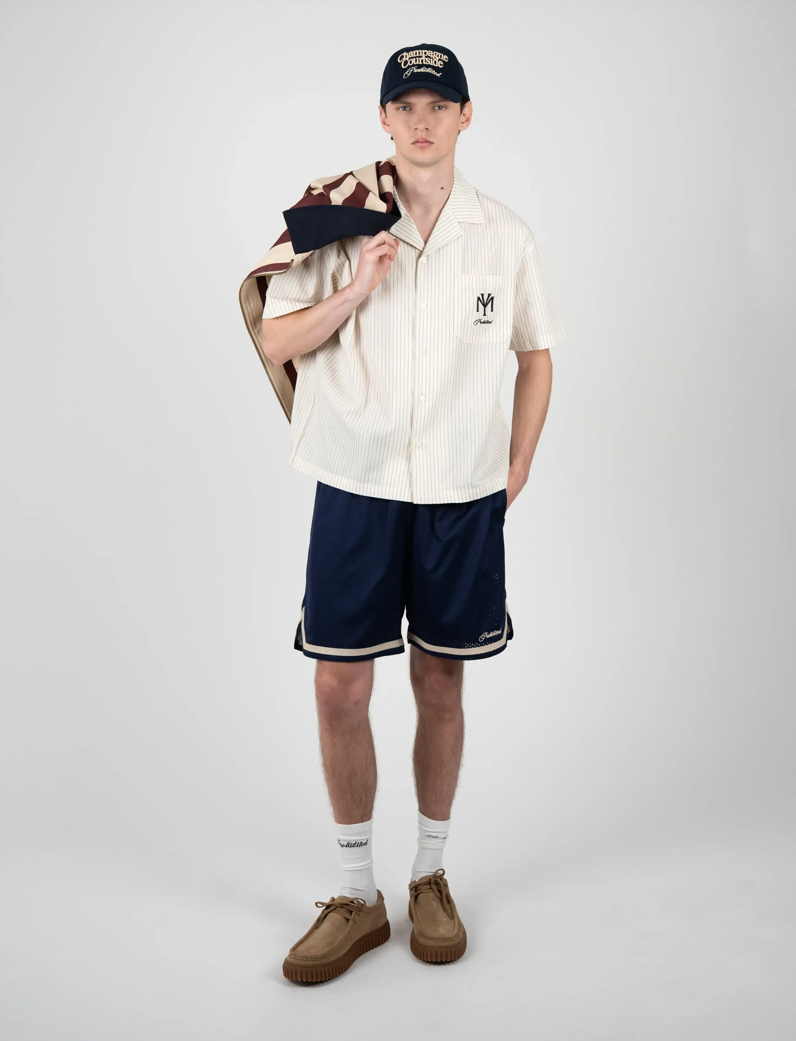 Prohibited Mesh Basketball Shorts, S x 45, Navy, Sport Shorts > Sport Training Shorts, Herre