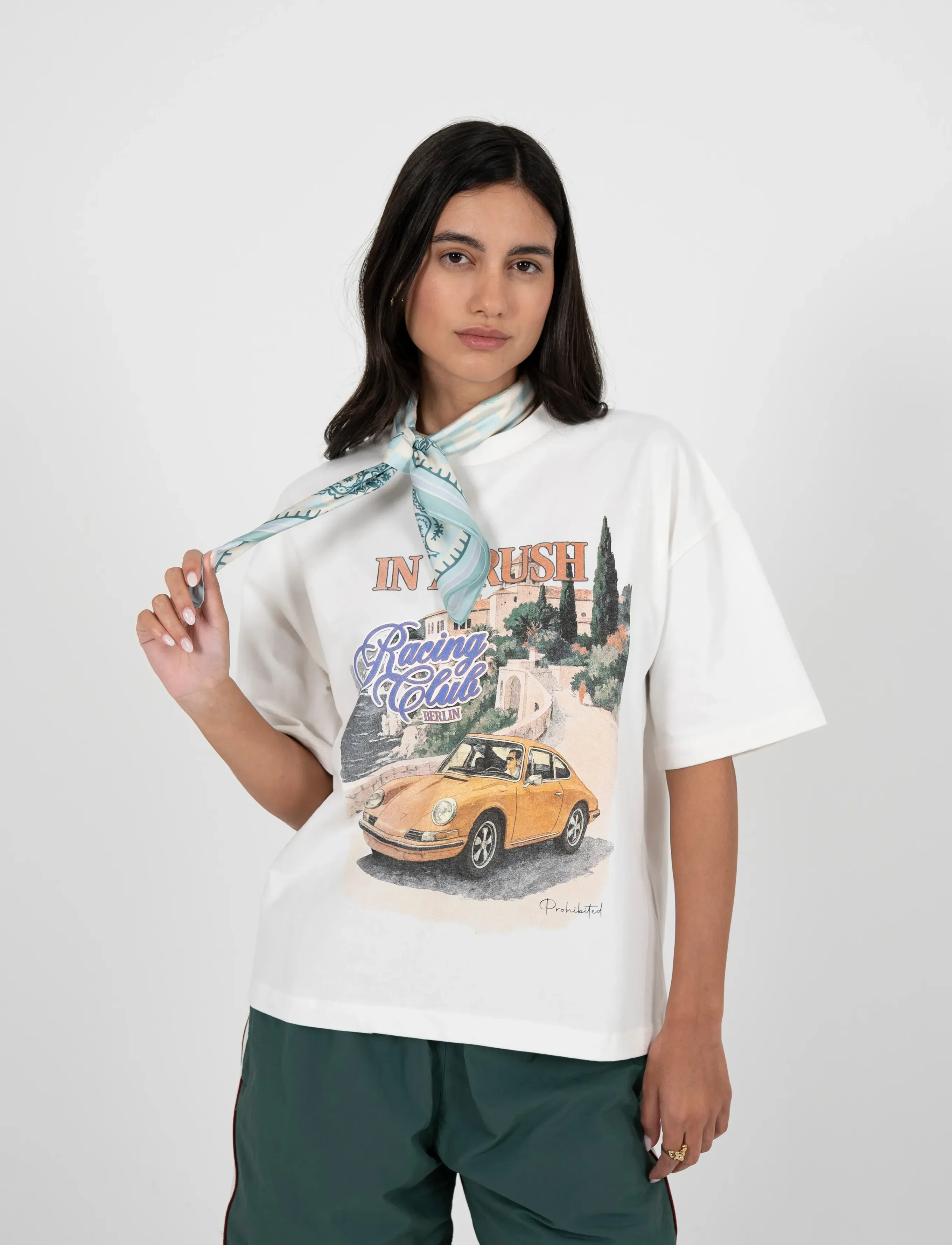 Prohibited Rush Checkered Scarf Matcha - Prohibited - GREEN / multi