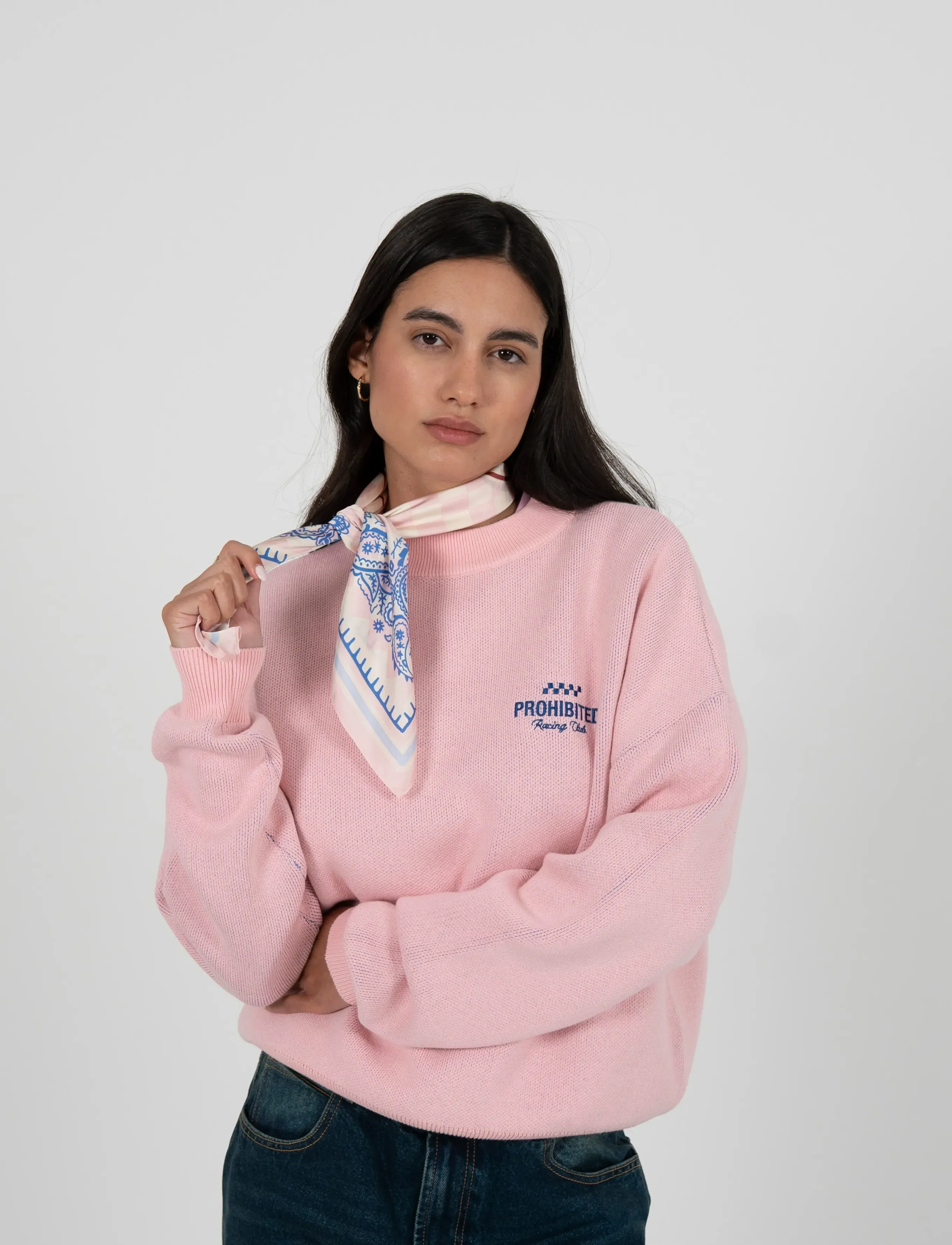 Prohibited - Rush Checkered Scarf Rose - alltags-style - rose - 3