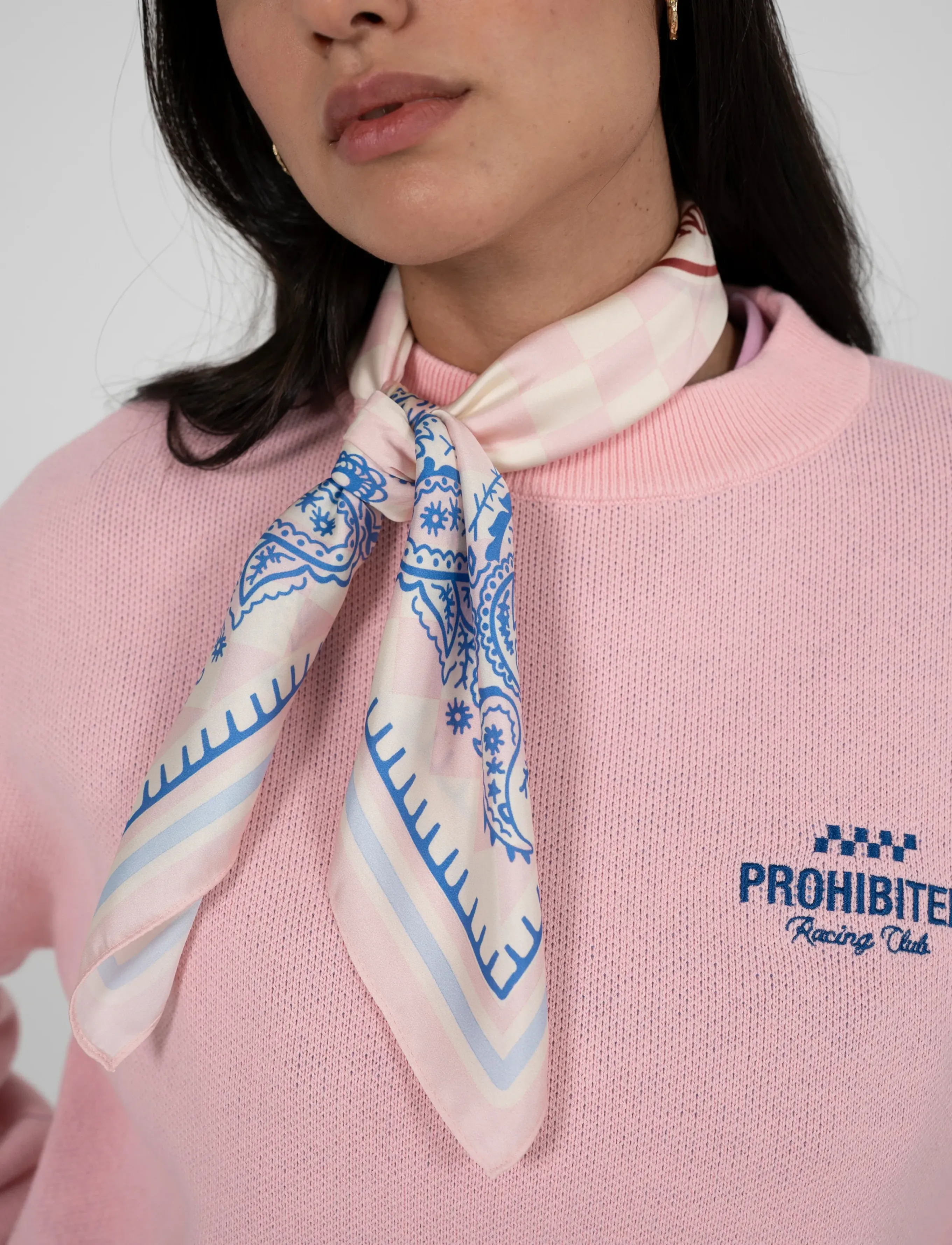 Prohibited - Rush Checkered Scarf Rose - alltags-style - rose - 4