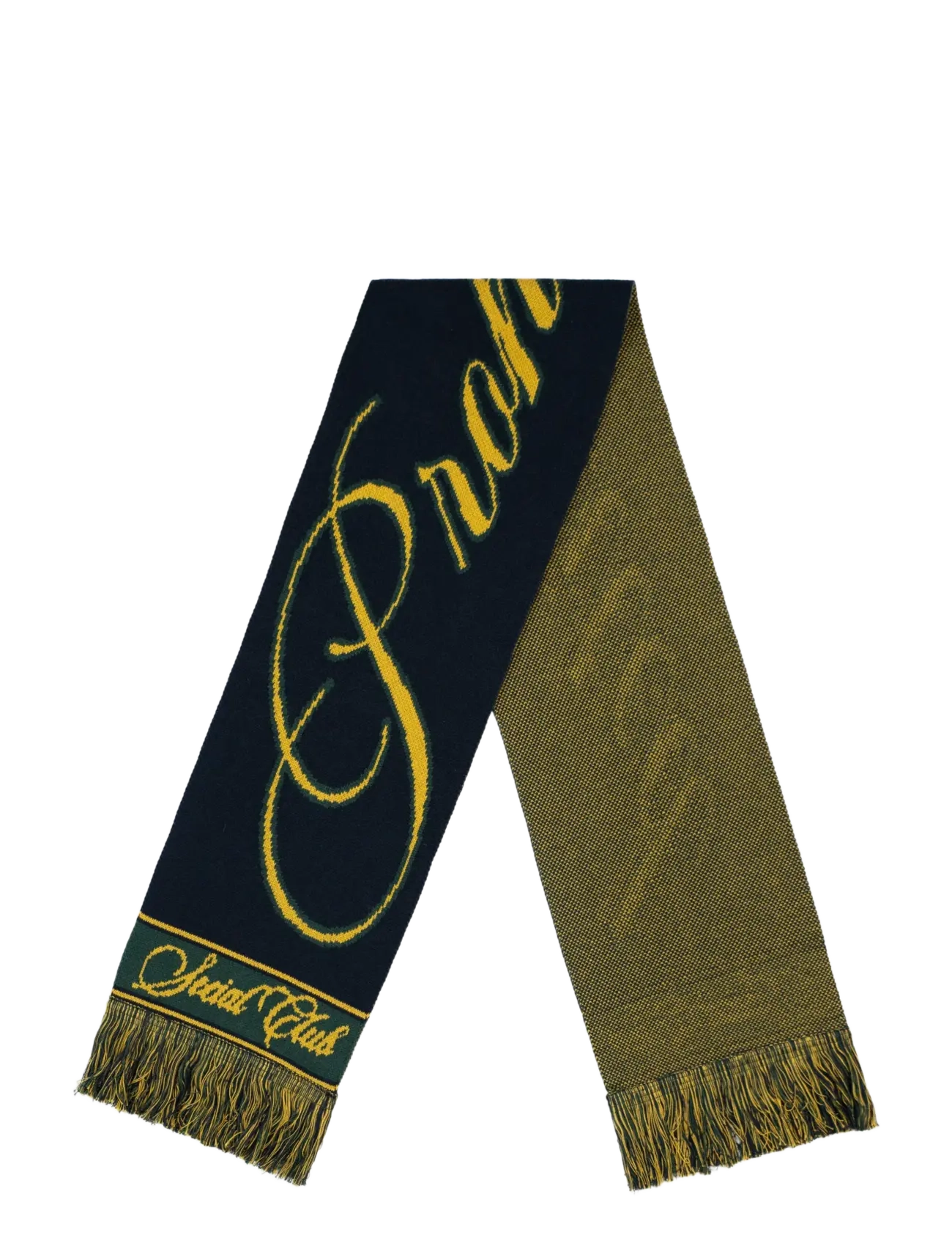 Prohibited Clubhouse Jaquard Scarf Navy - Tørklæder - NAVY / black