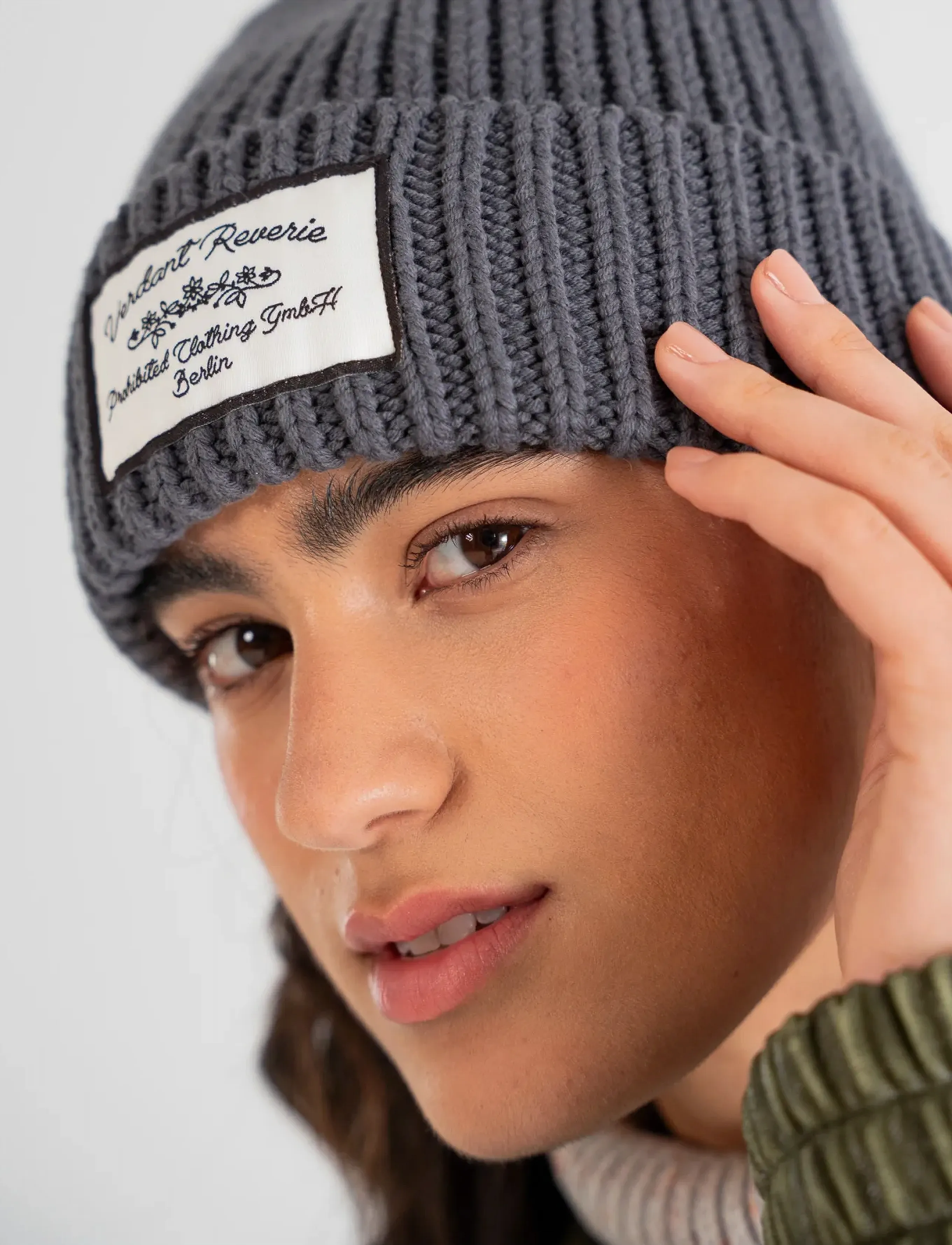 Prohibited - Verdant Reverie Beanie - everyday style - dark grey - 3