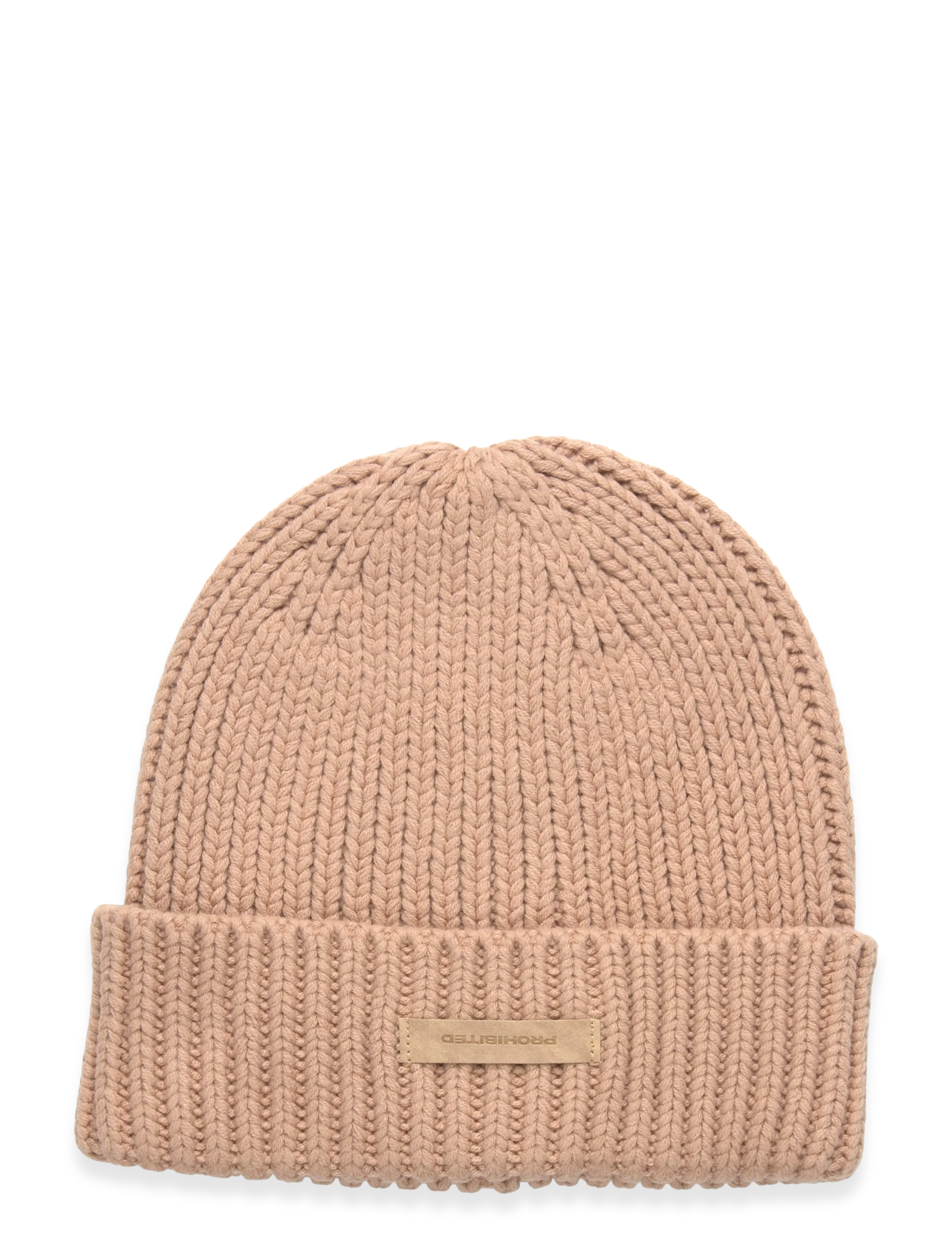 Prohibited Oak Beanie Brown, One Size, Headwear, Beige - Beanies, Frauen