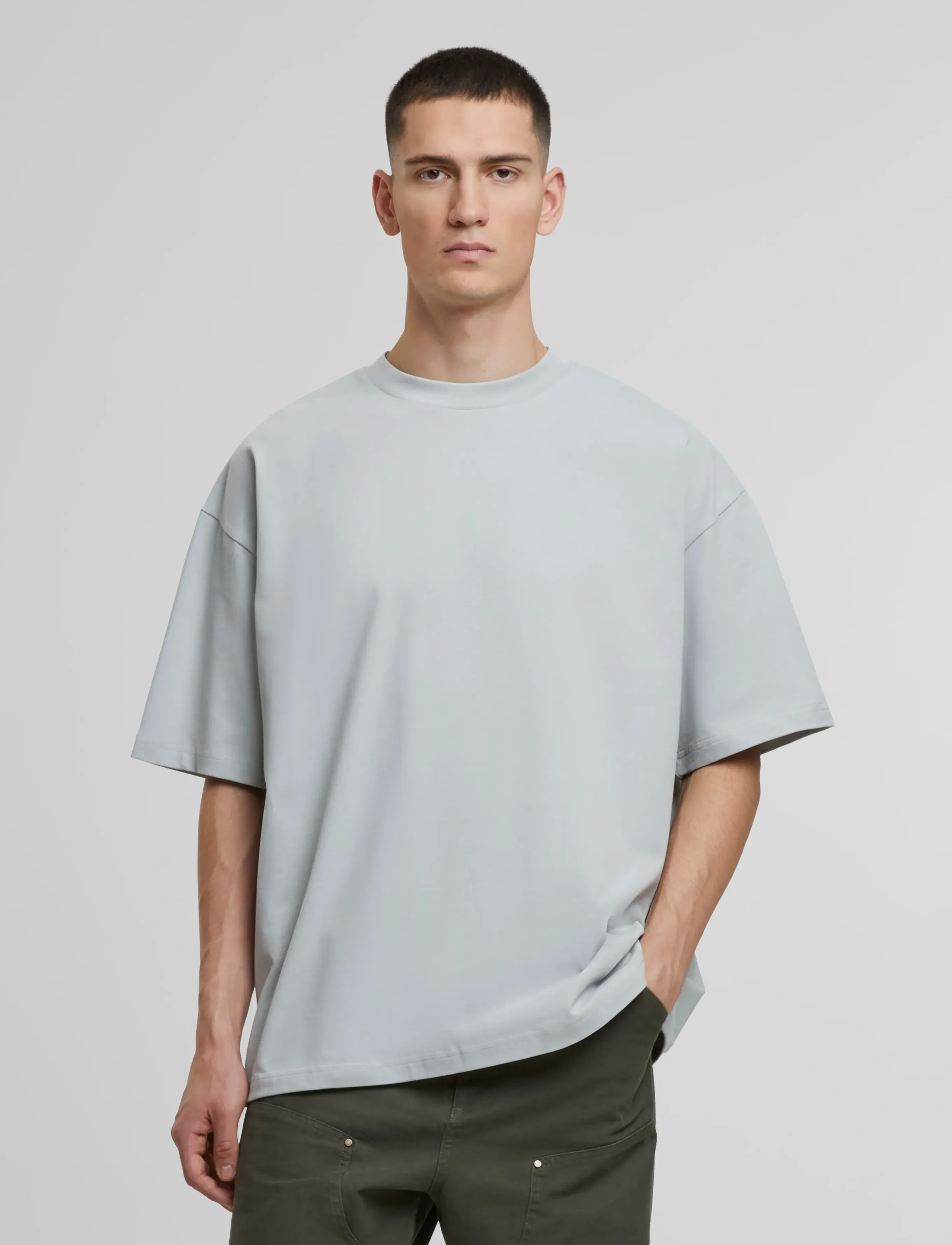 Prohibited Oversized Tee, Mænd, Oversize T-shirt, Grå, Str: L