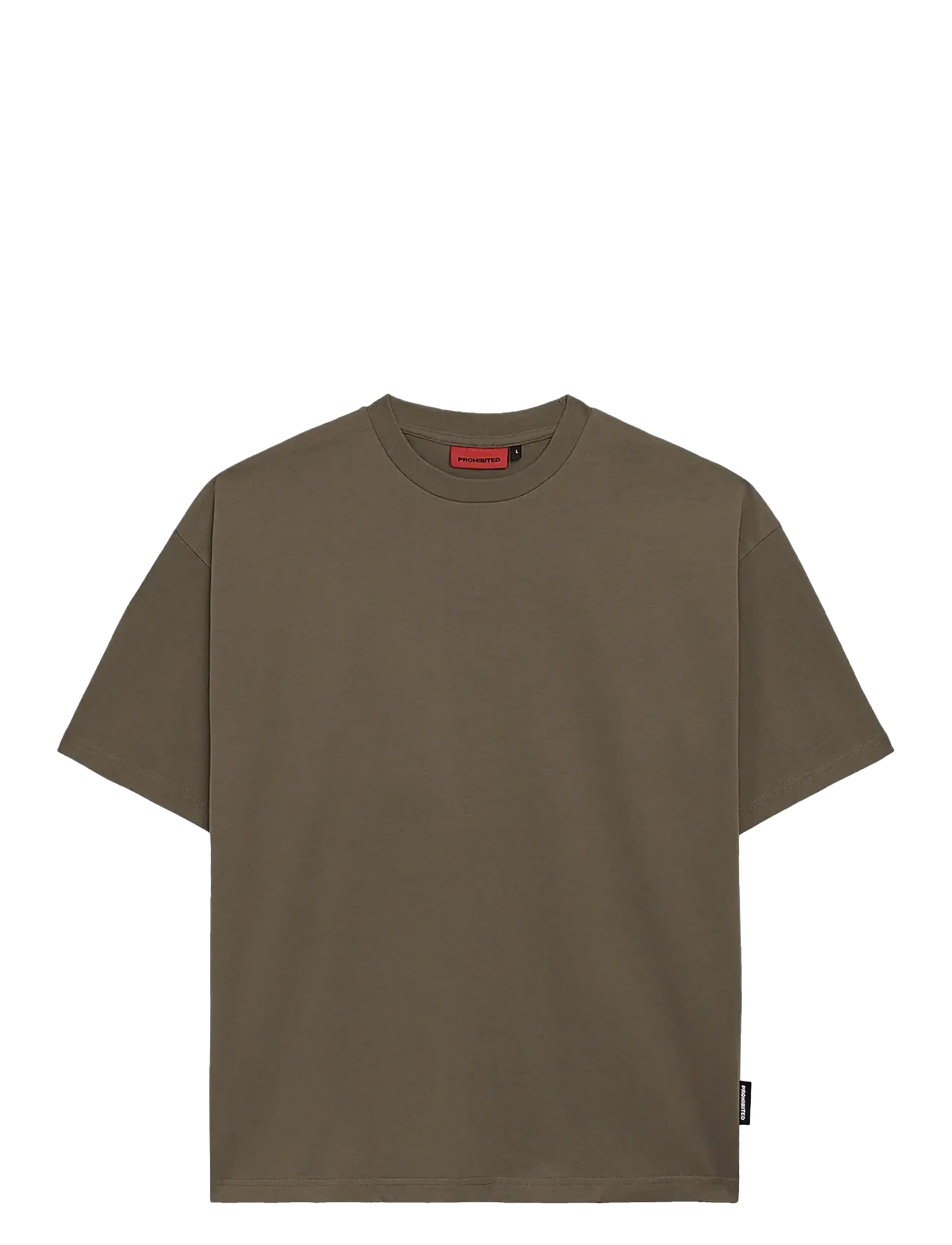 PROHIBITED Oversized Tee Khaki - M - Damen