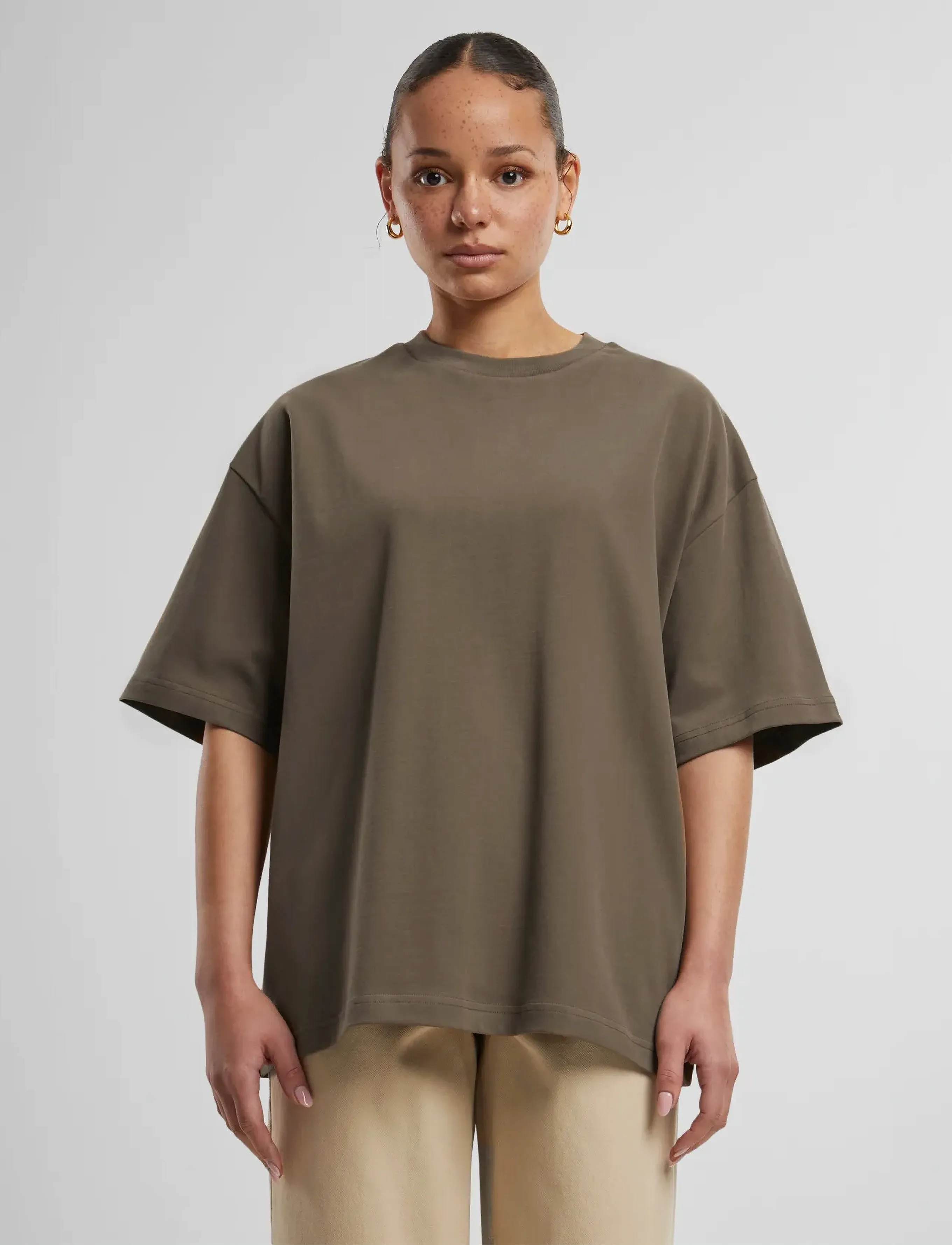 Prohibited Oversized Tee, Mænd, Oversize T-shirt, Kakigrøn, Str: XS