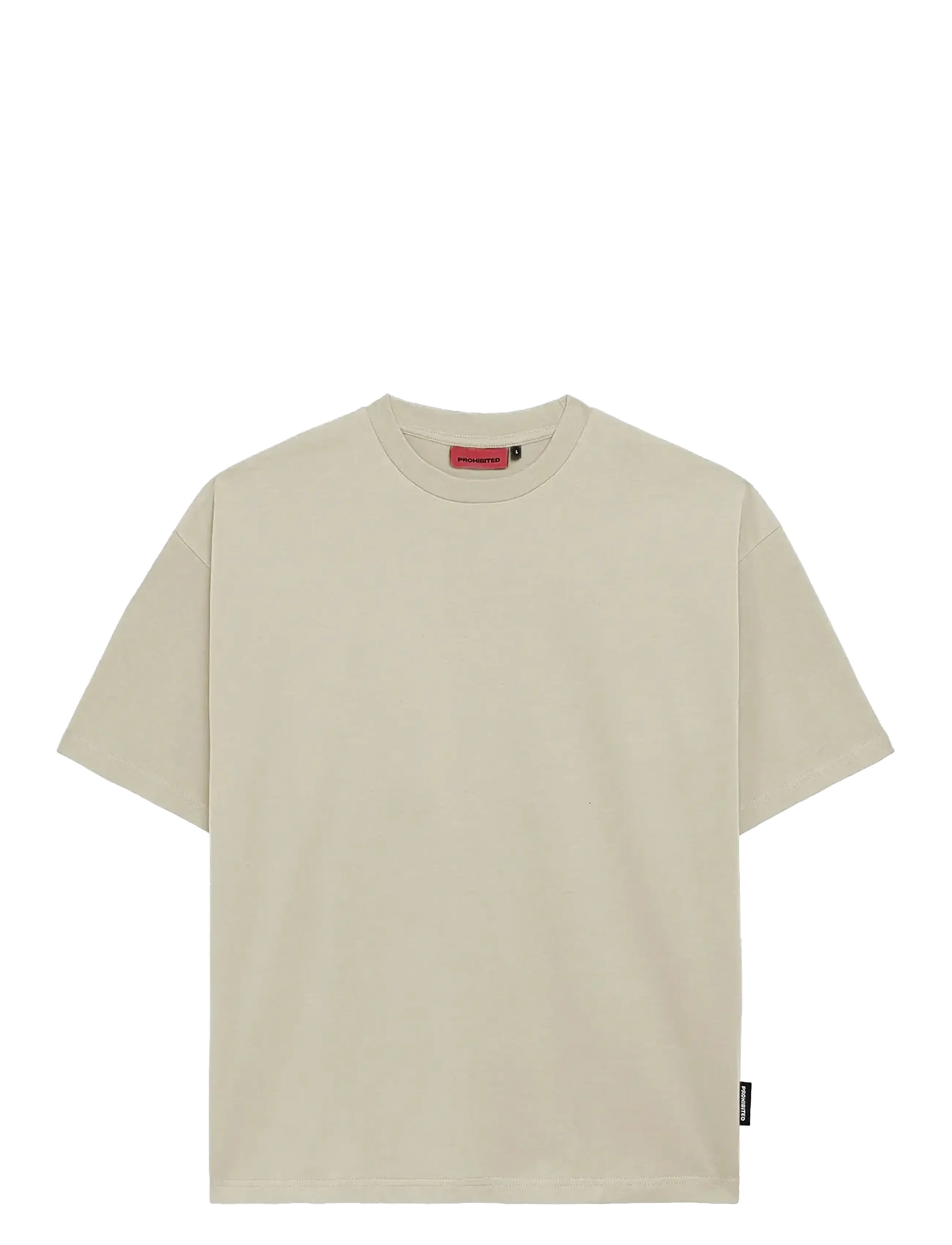 Prohibited Oversized Tee, Mænd, Oversize T-shirt, Beige, Str: XS