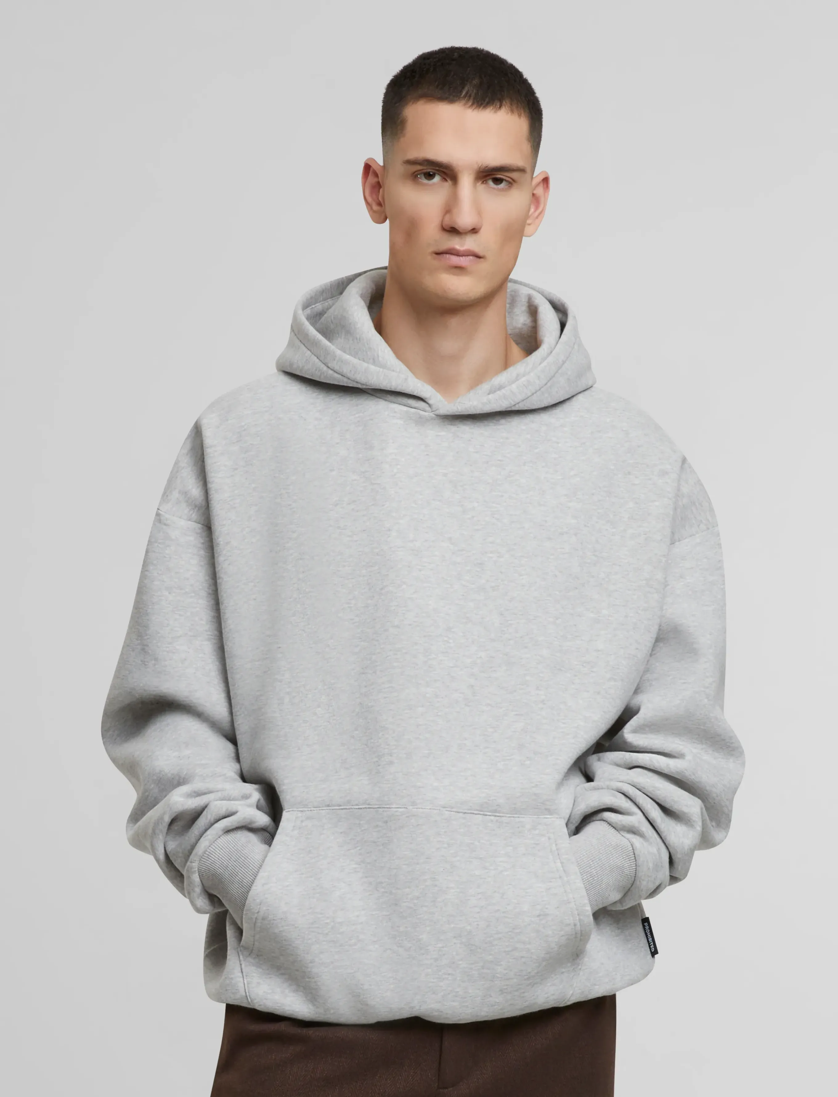 Prohibited - Oversized Hoodie - hoodies - grey melange - 3
