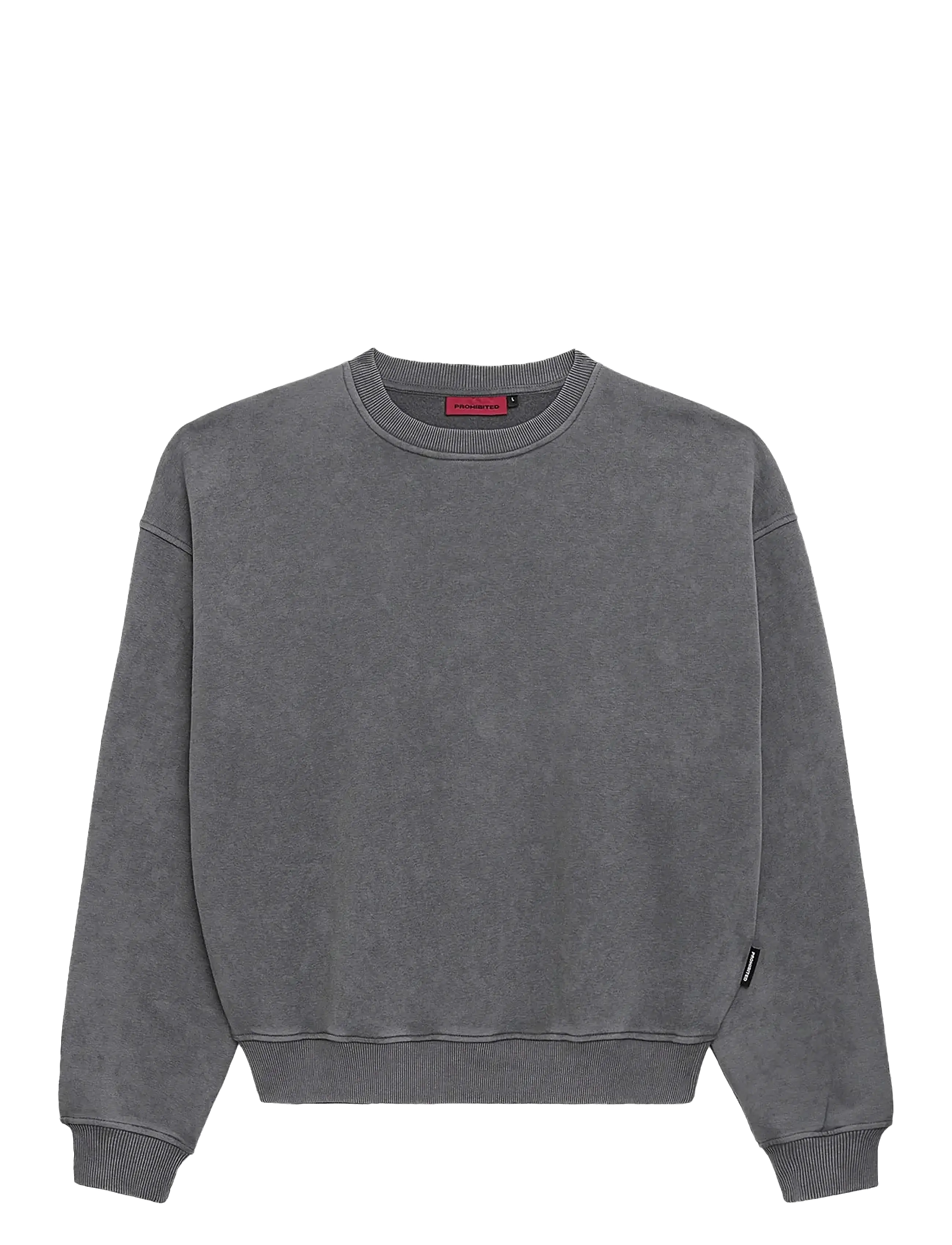 Prohibited Oversized Crew Neck - Svetarit & Hupparit - GREY (STONE WASHED) / grey