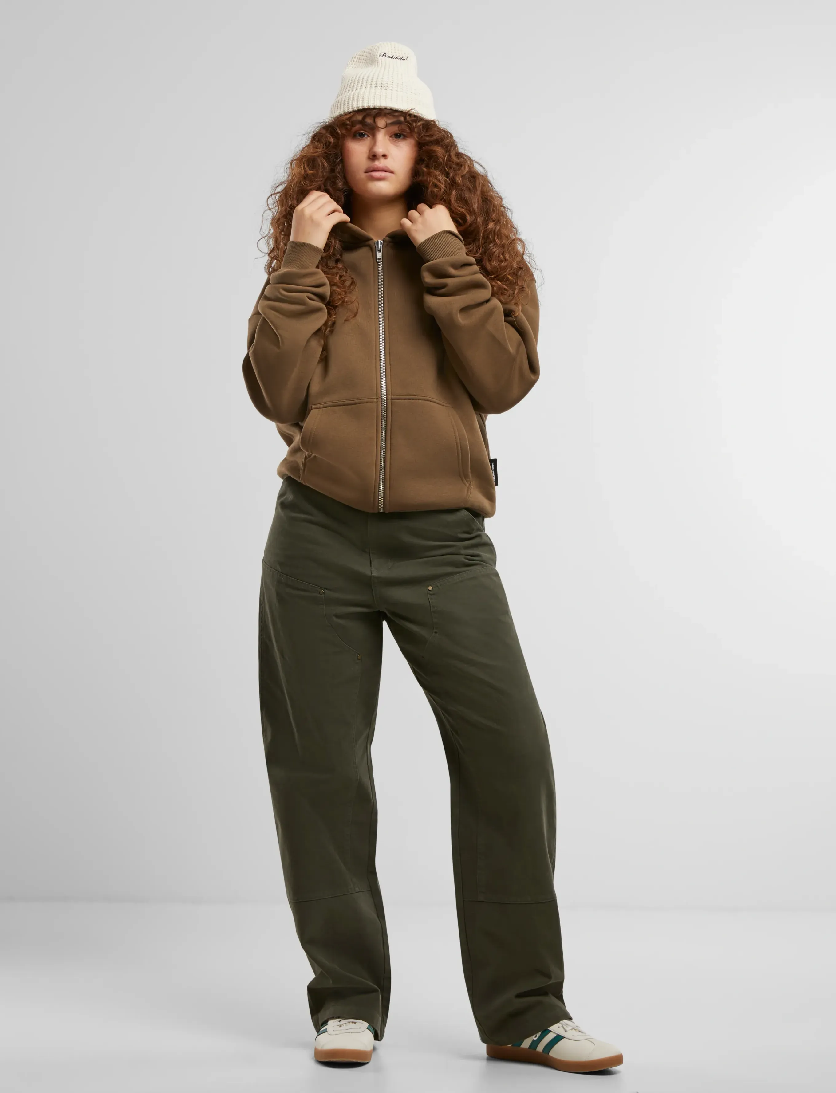 Prohibited - Oversized Zip-Hoodie - mokka - 4