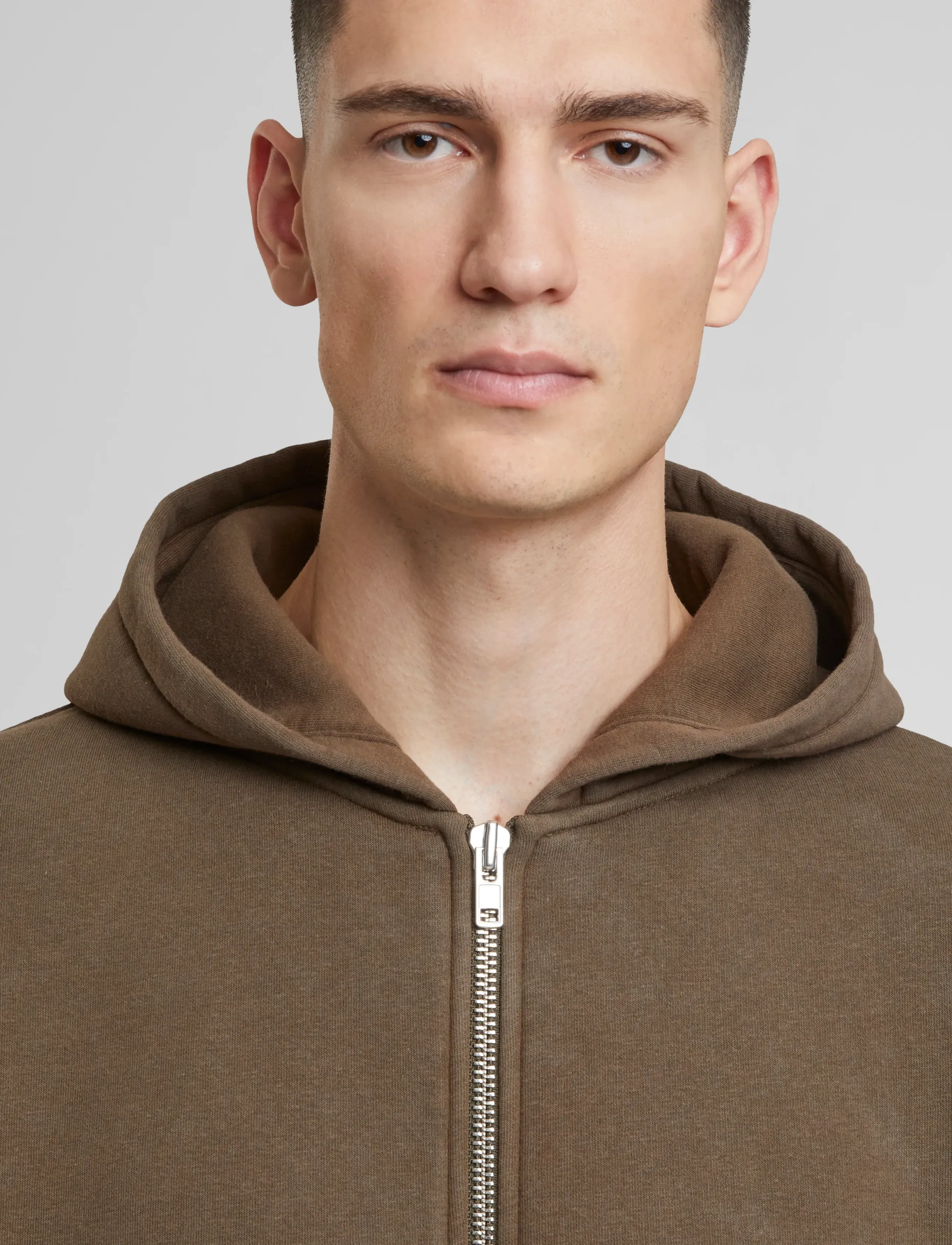 Prohibited - Oversized Zip-Hoodie - mokka - 5