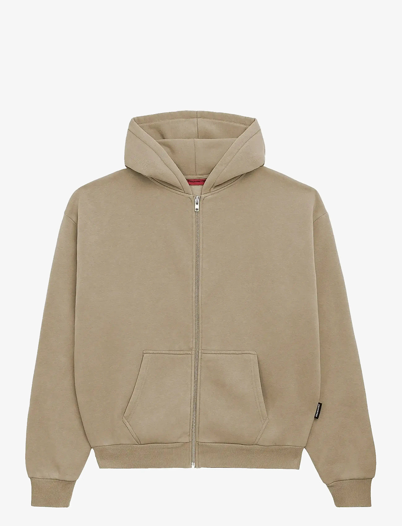 Prohibited - Oversized Zip-Hoodie - hoodies - sand - 1