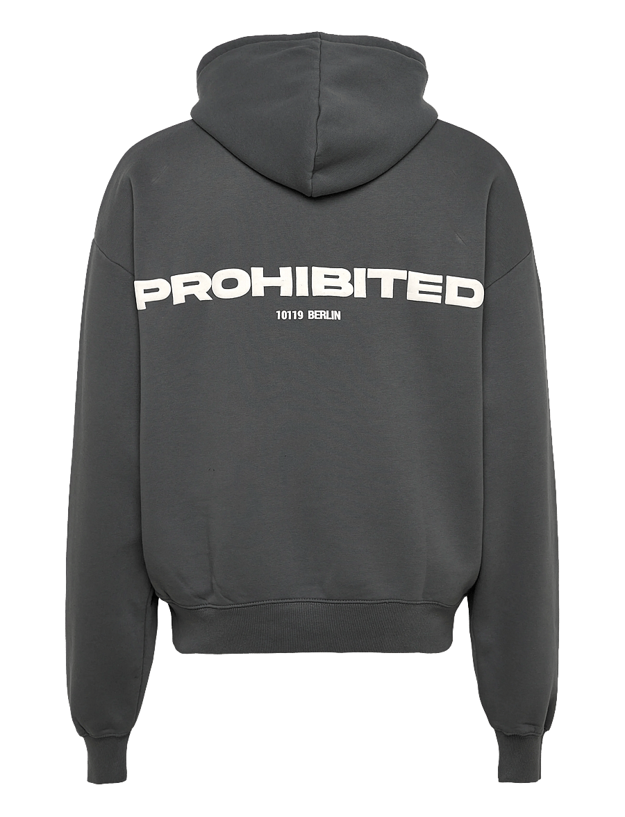 Prohibited - 10119 Hoodie - kapuzenpullover - grey (stone washed) - 2