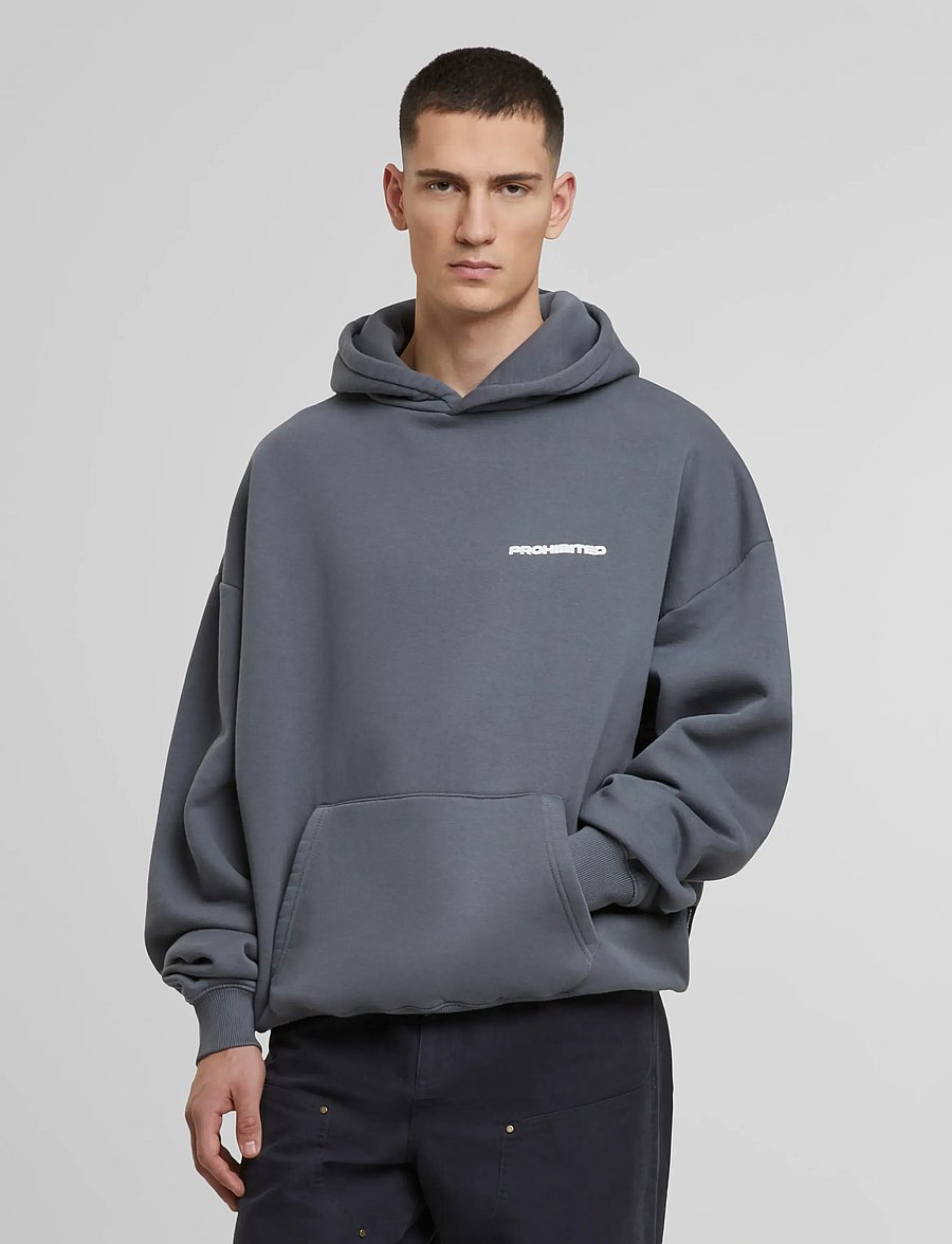 Prohibited - 10119 Hoodie - kapuzenpullover - grey (stone washed) - 3