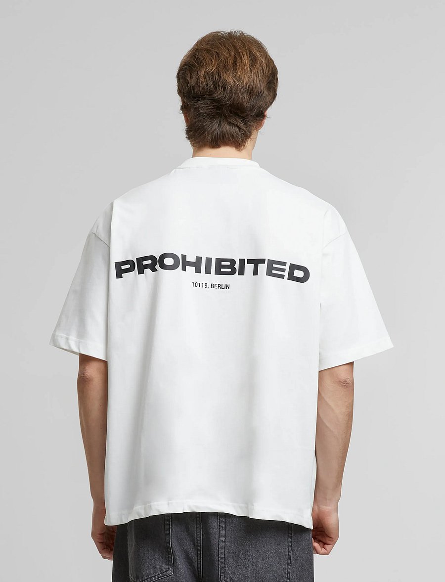 Prohibited - 10119 Tee - kurzärmelig - off-white - 2