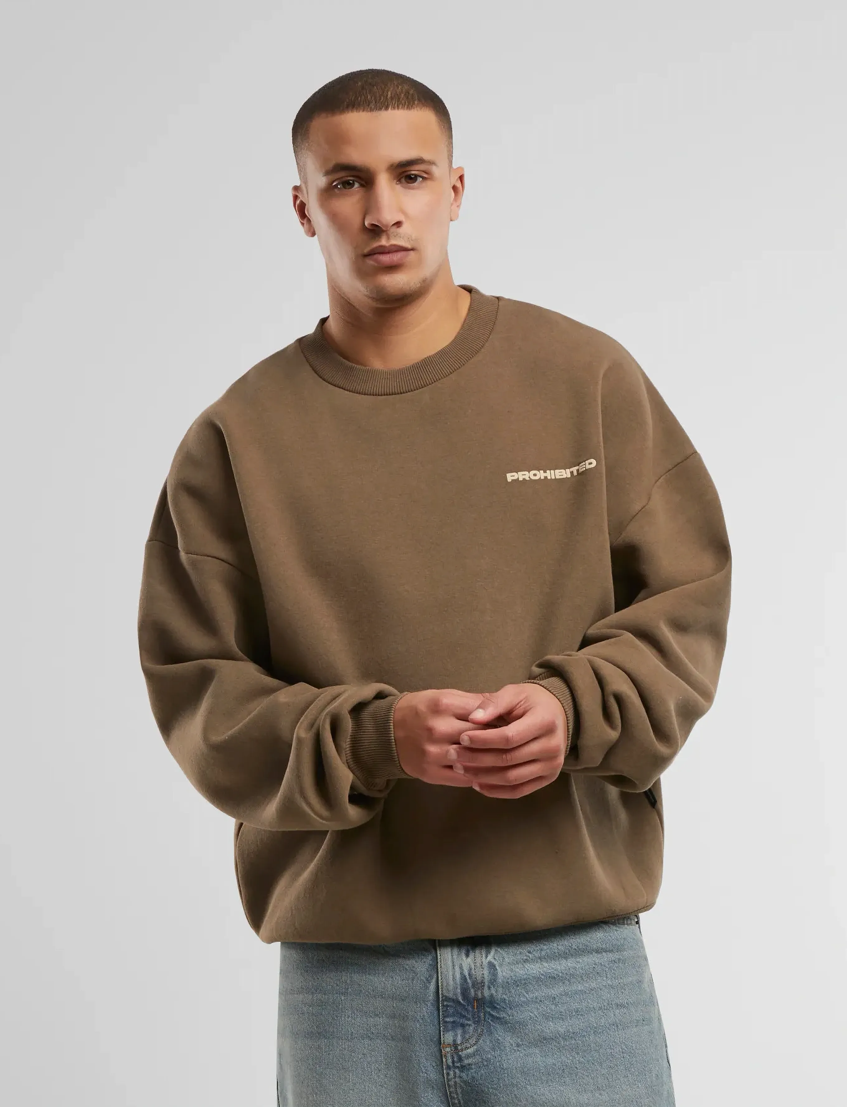 Prohibited 10119 Crew Neck - Tøj - MOKKA / brown