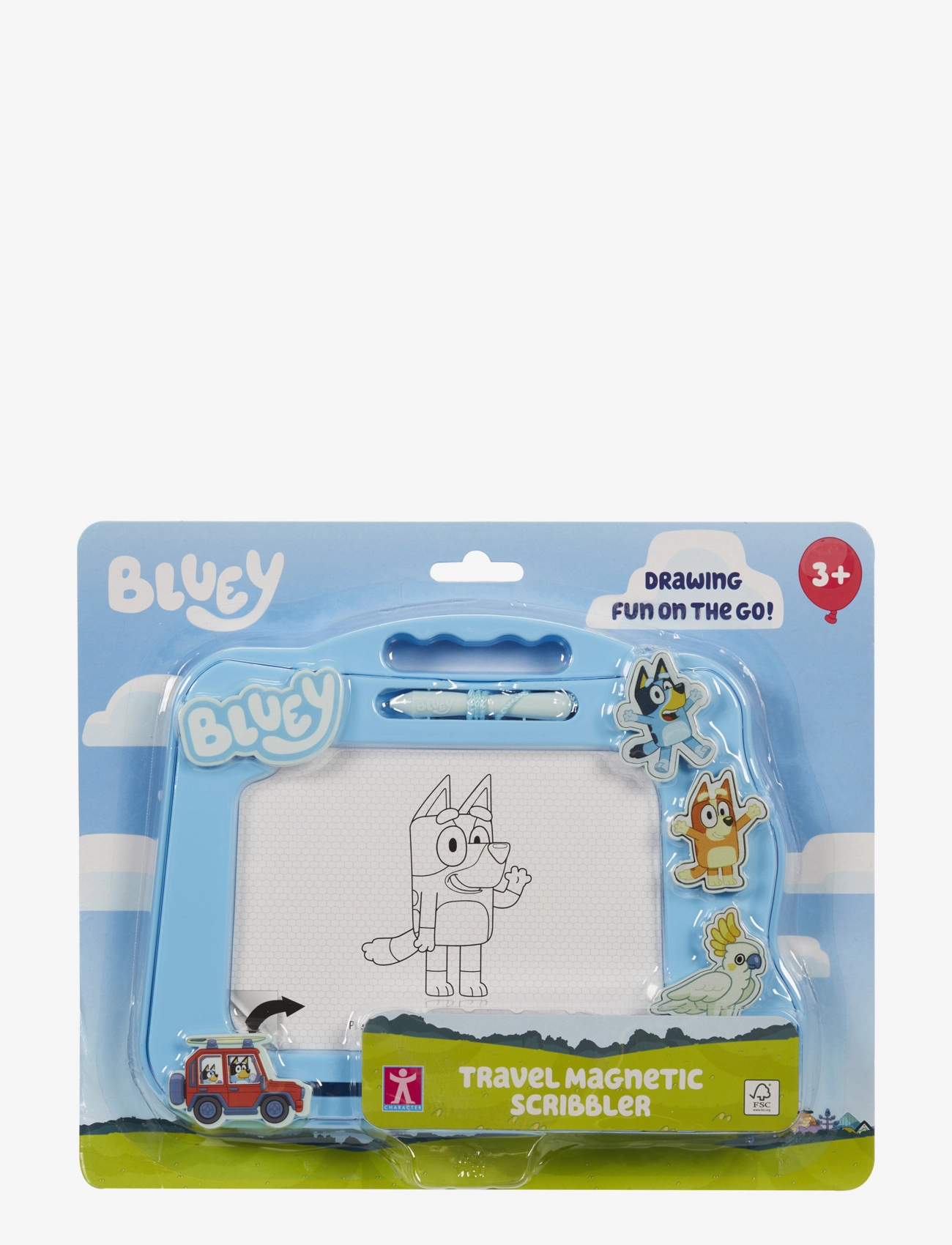 Bluey Bluey Travel Magnetic Scribbler, One Size, Multi/patterned, Tegning > Tegnebrætter, Børn