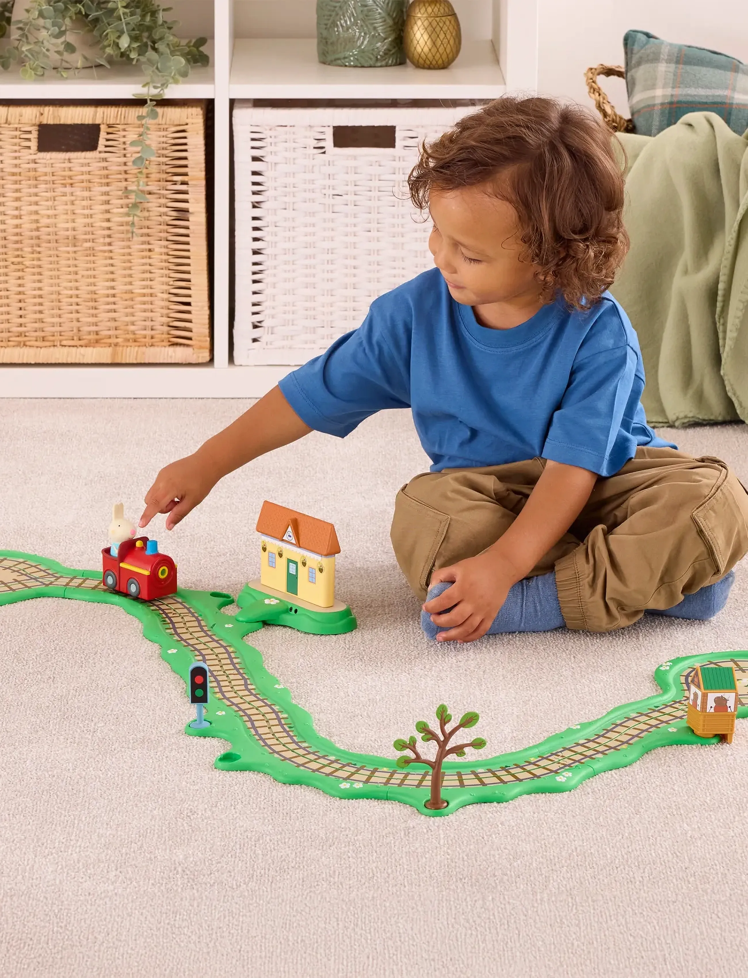 Gurli Gris Peppa Whizz Around Clickety Clack Train, One Size, Multi/patterned, Legetøjsbiler Og -Køretøjer > Racerbaner, Børn