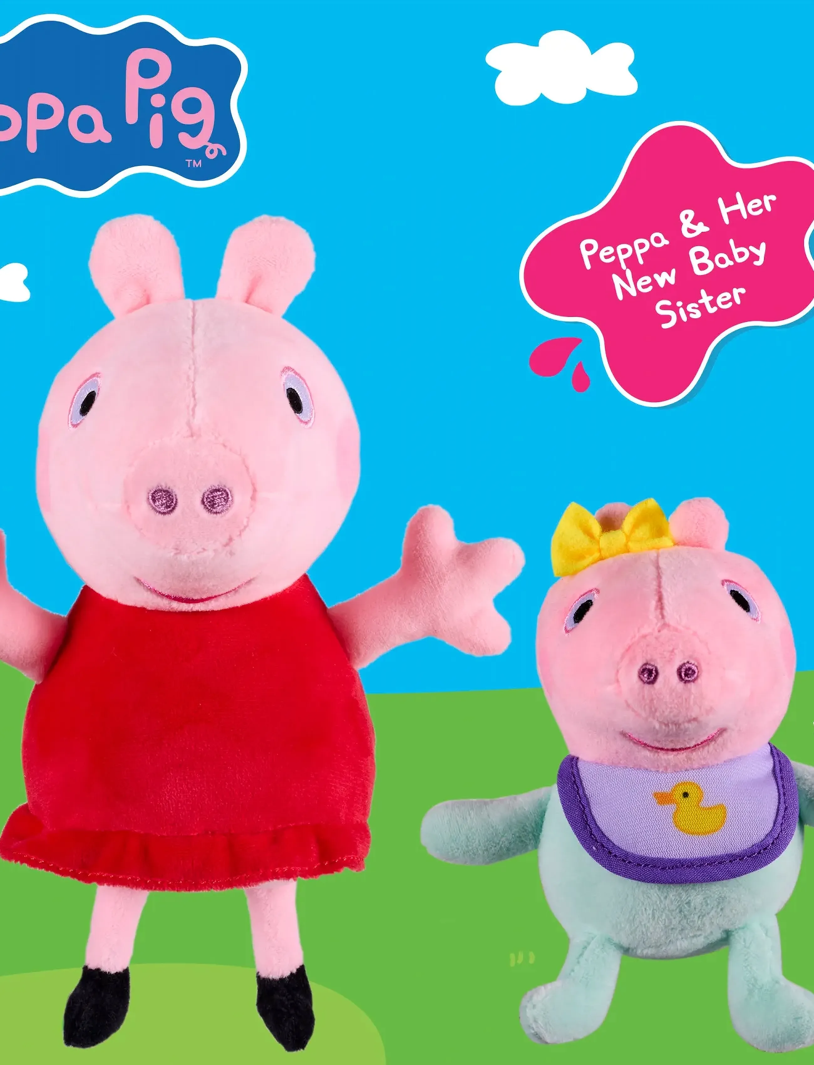 Gurli Gris Peppa Plush 2Pk, Børn, Stuffed Legetøj, Pink, Str: ONE SIZE