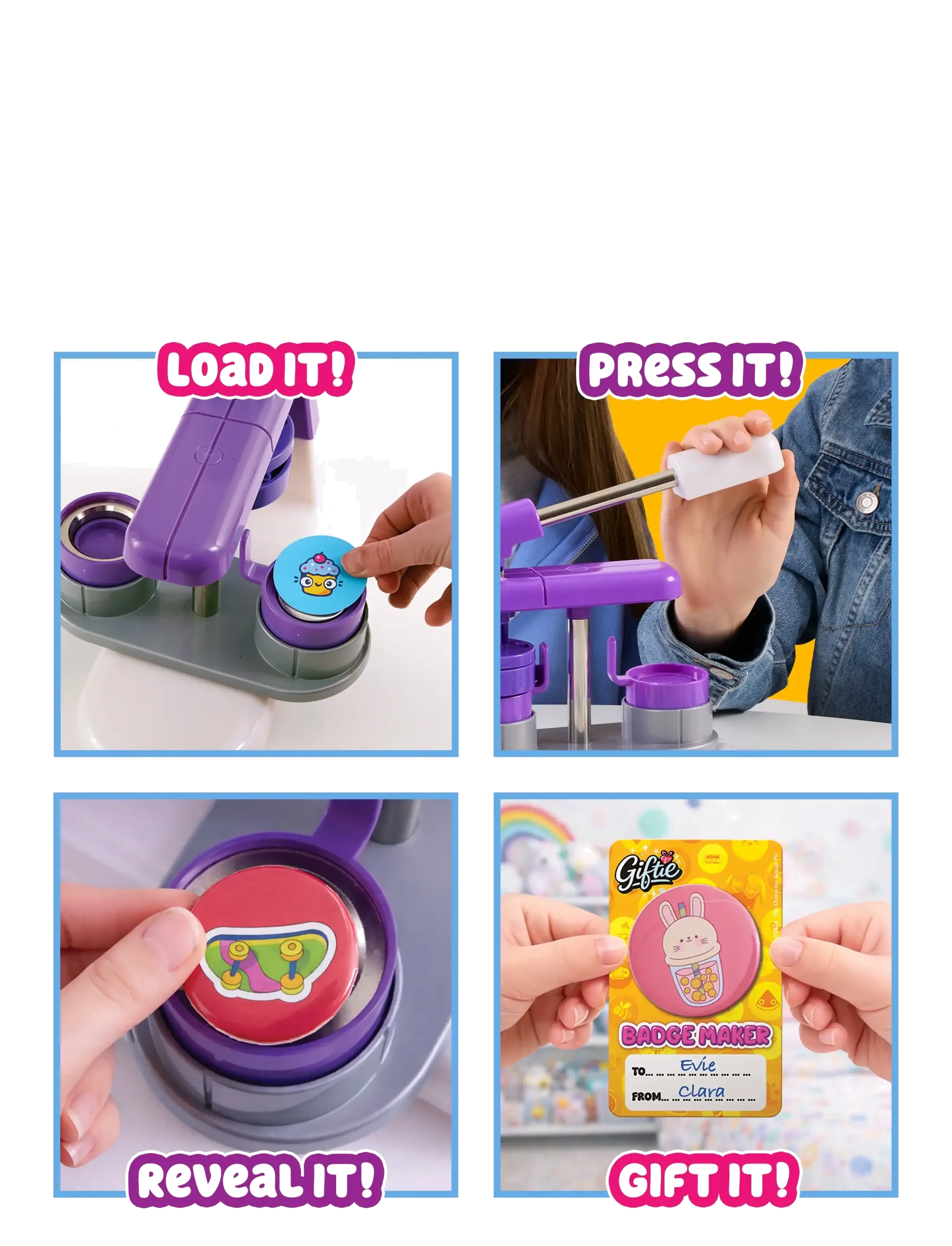Proxy - GIFTIE BADGE MAKER - pysselset - multi colour - 4