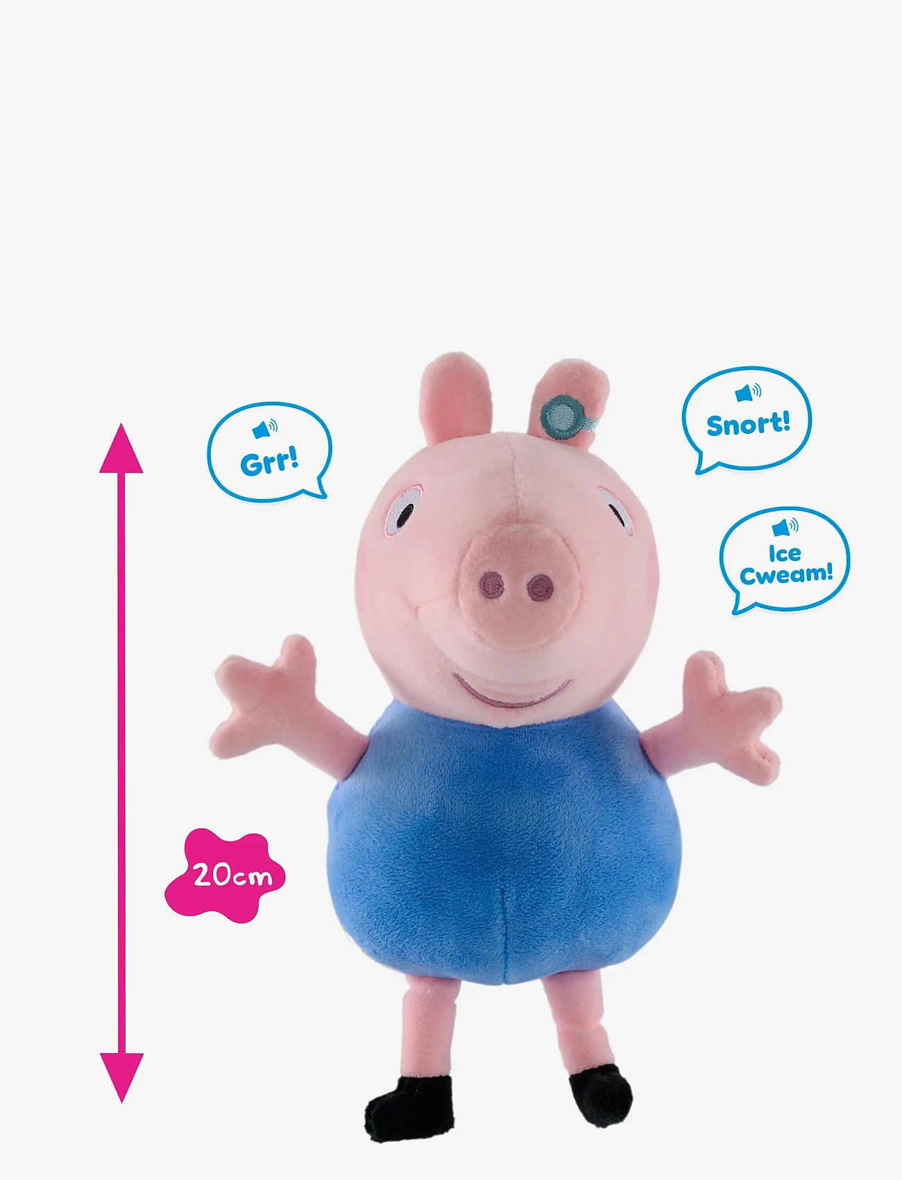 Greta gris - PEPPA PLUSH 20 CM TALKING GEORGE - speldosor - multi colour - 5