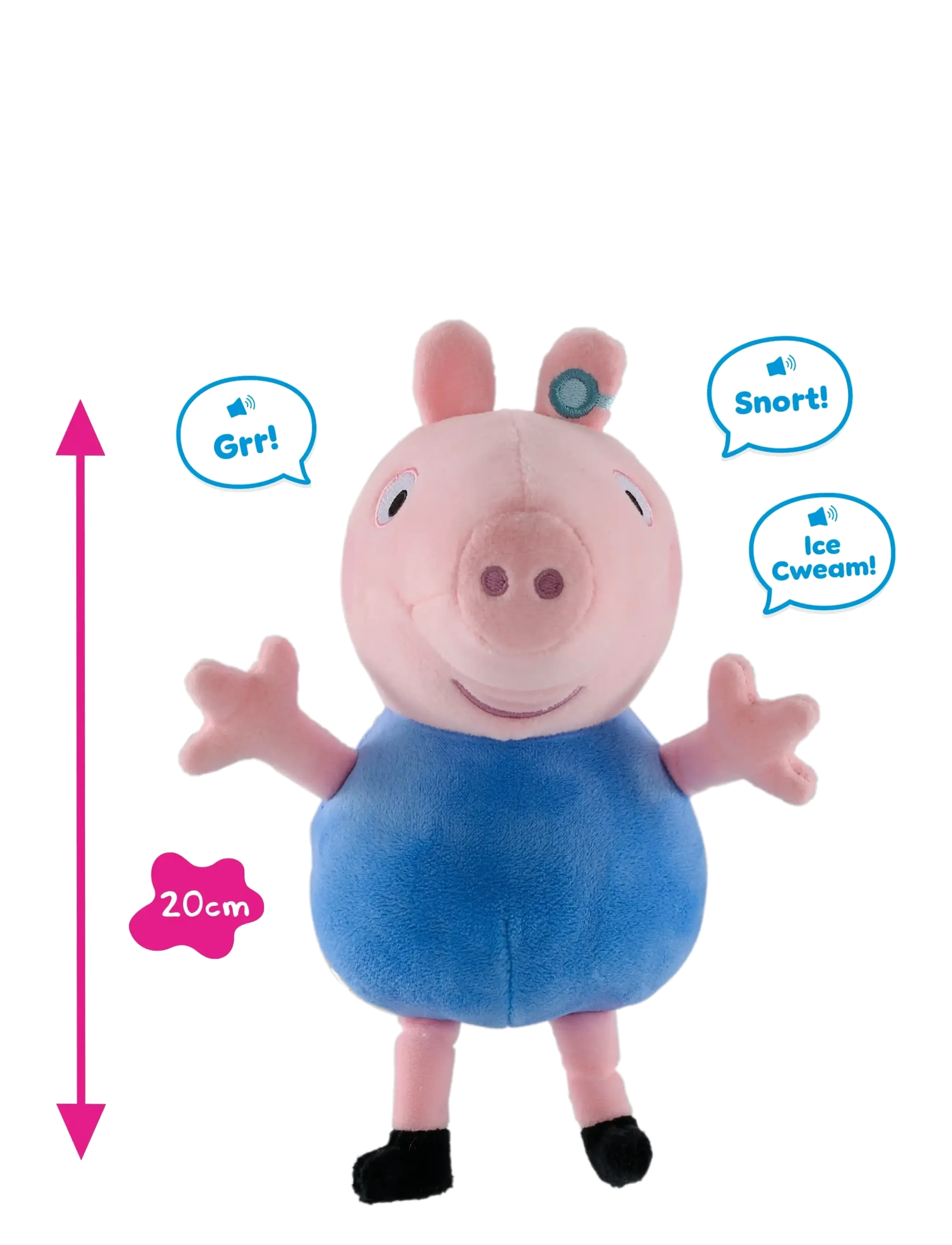Greta gris - PEPPA PLUSH 20 CM TALKING GEORGE - speldosor - multi colour - 5